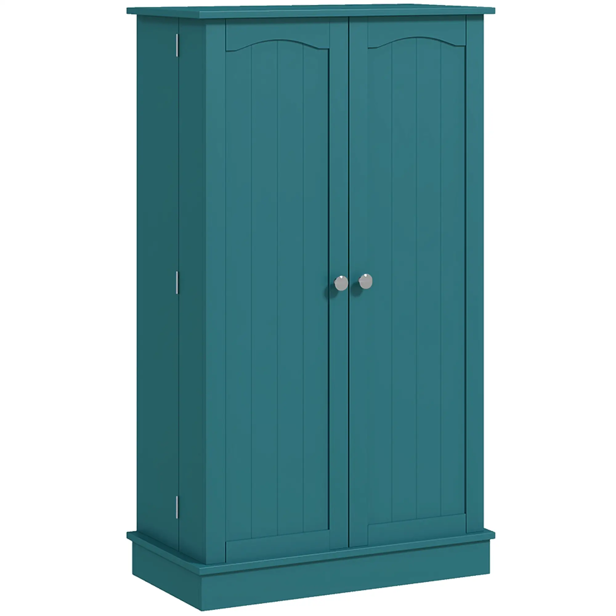 41 Storage Cabinet, 2-Door Kitchen Pantry, 5-Tier Shelving, Teal Blue