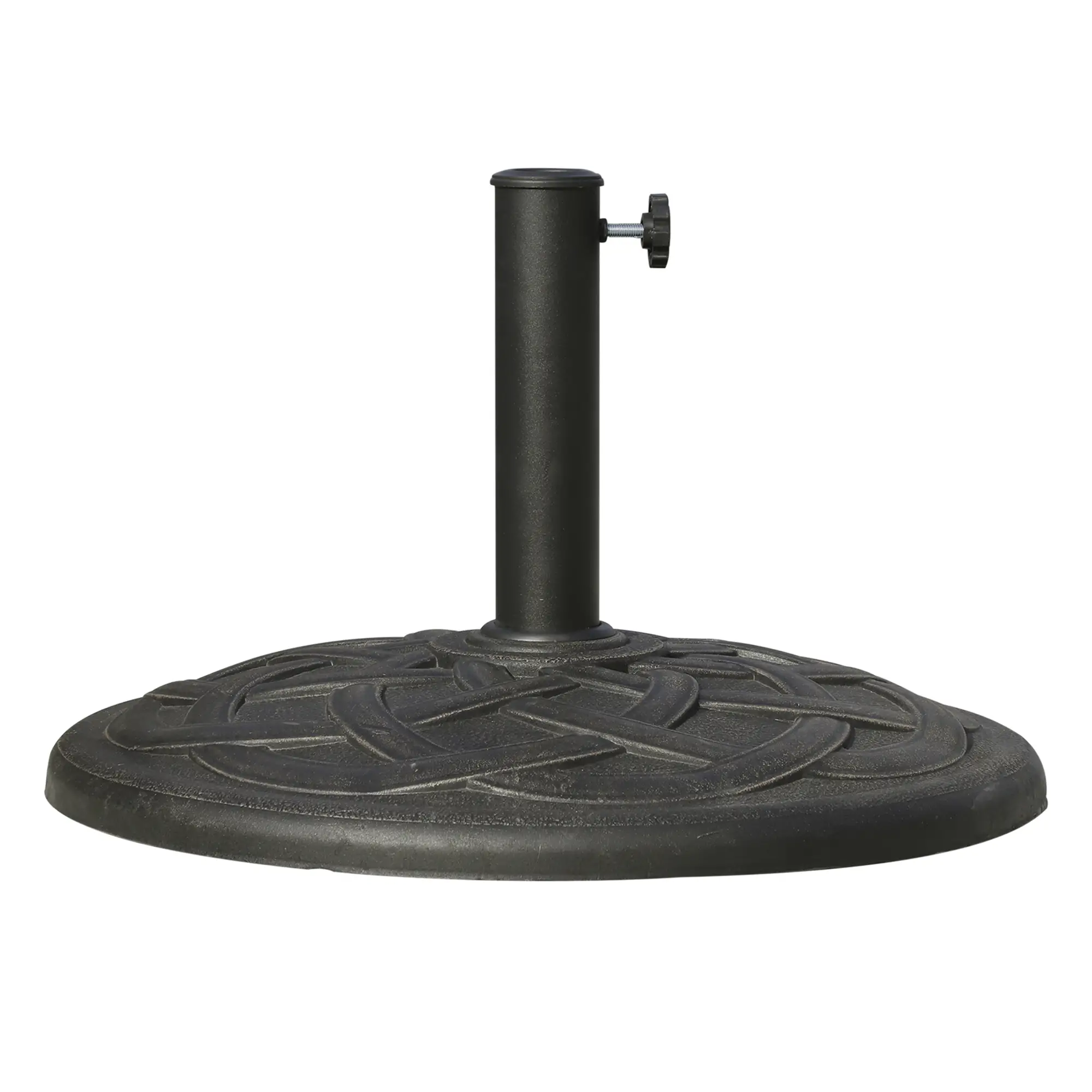 42 lbs 22" Bronze Resin Round Umbrella Base, Patio Stand, Bronze - Image 11