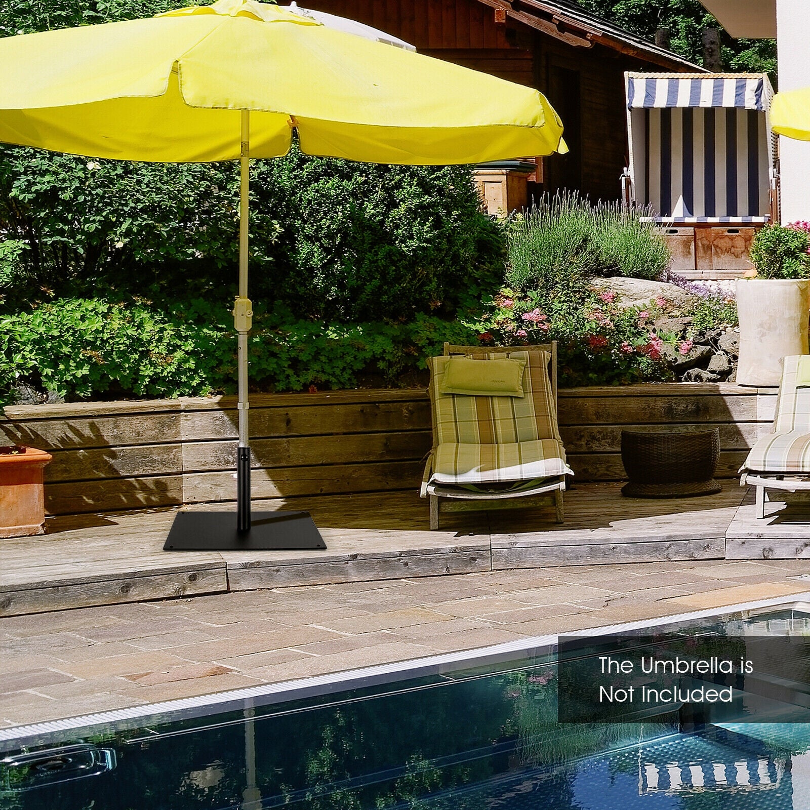 42 Lbs Weighted 25 Inch Square Patio Umbrella Base - Image 2