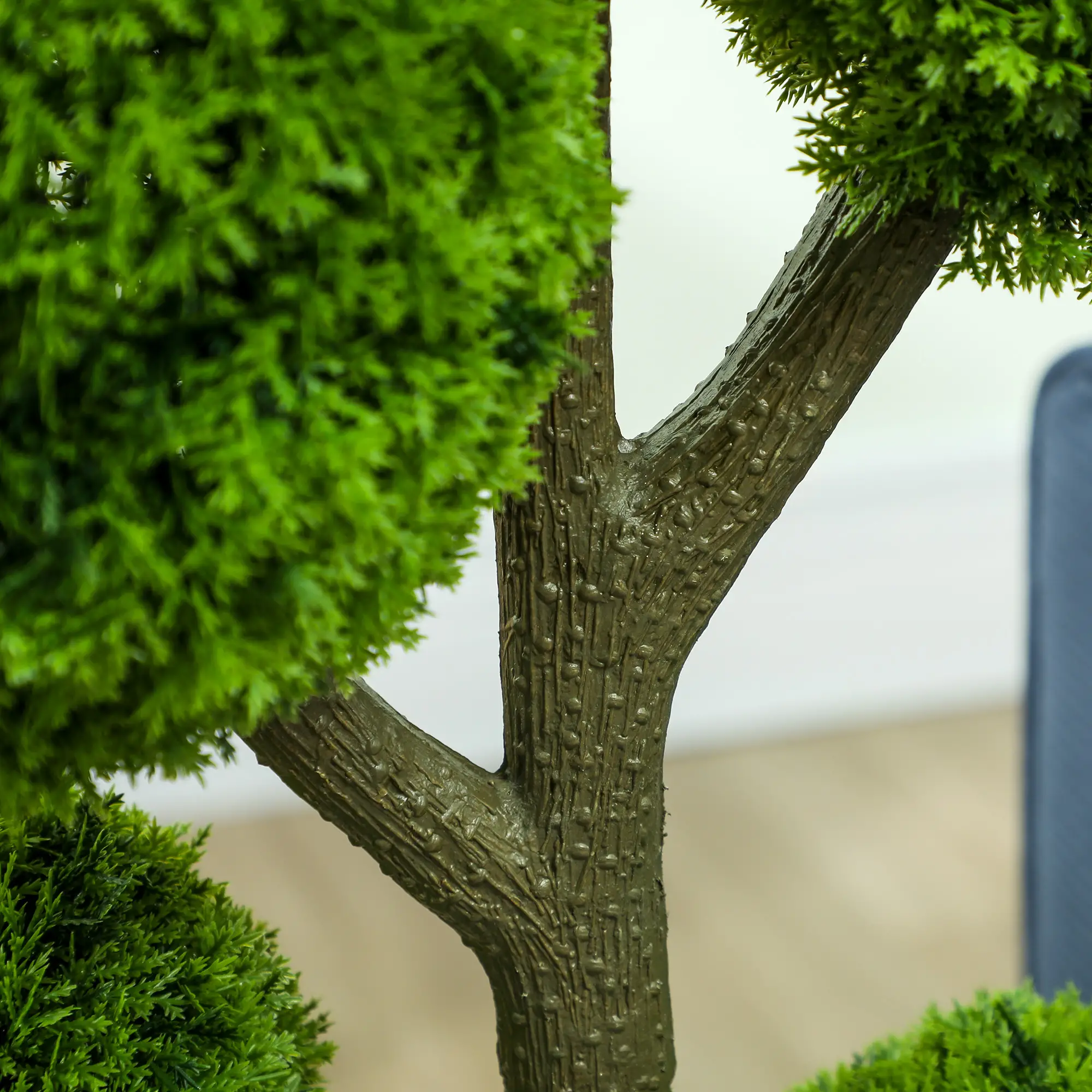 43.3" Artificial Ball Cypress Topiary Tree, Indoor Outdoor Plant In Pot, Green - Image 10