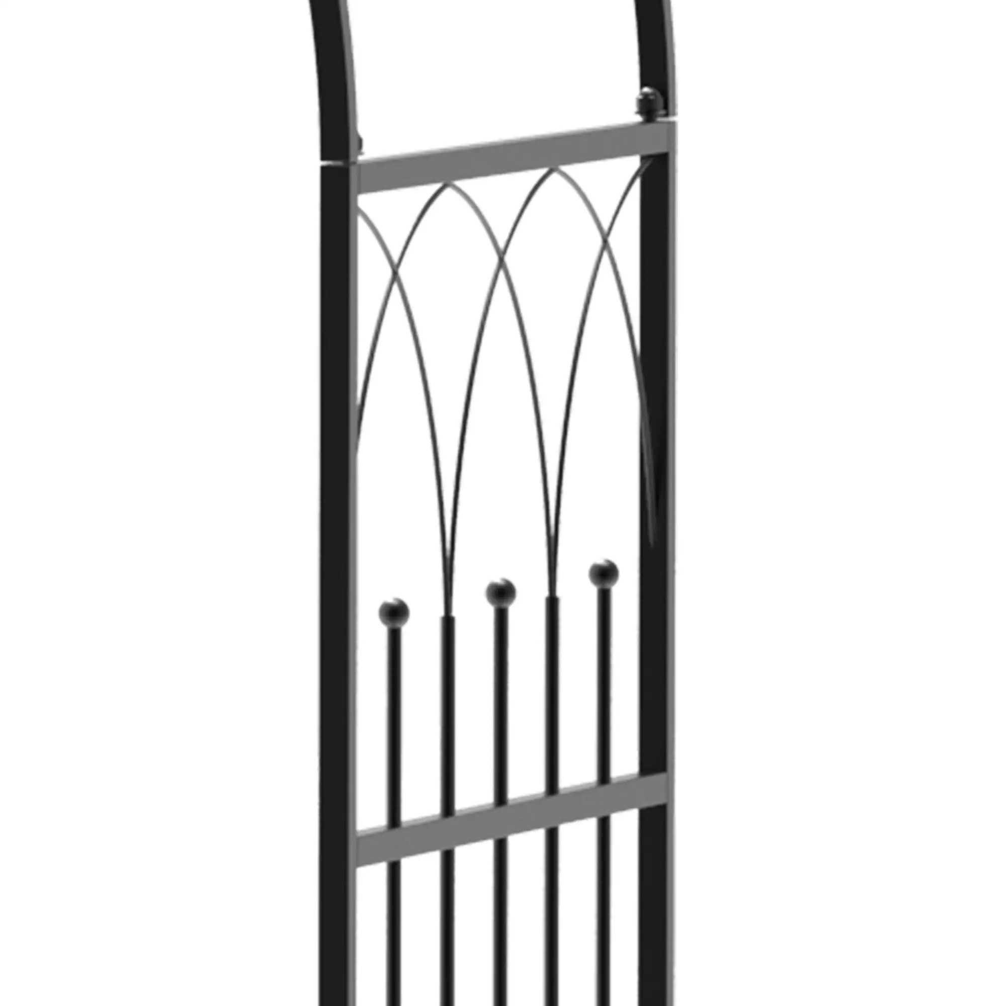 43" Garden Arbor Bench, Trellis for Climbing Plants, Black - Image 10