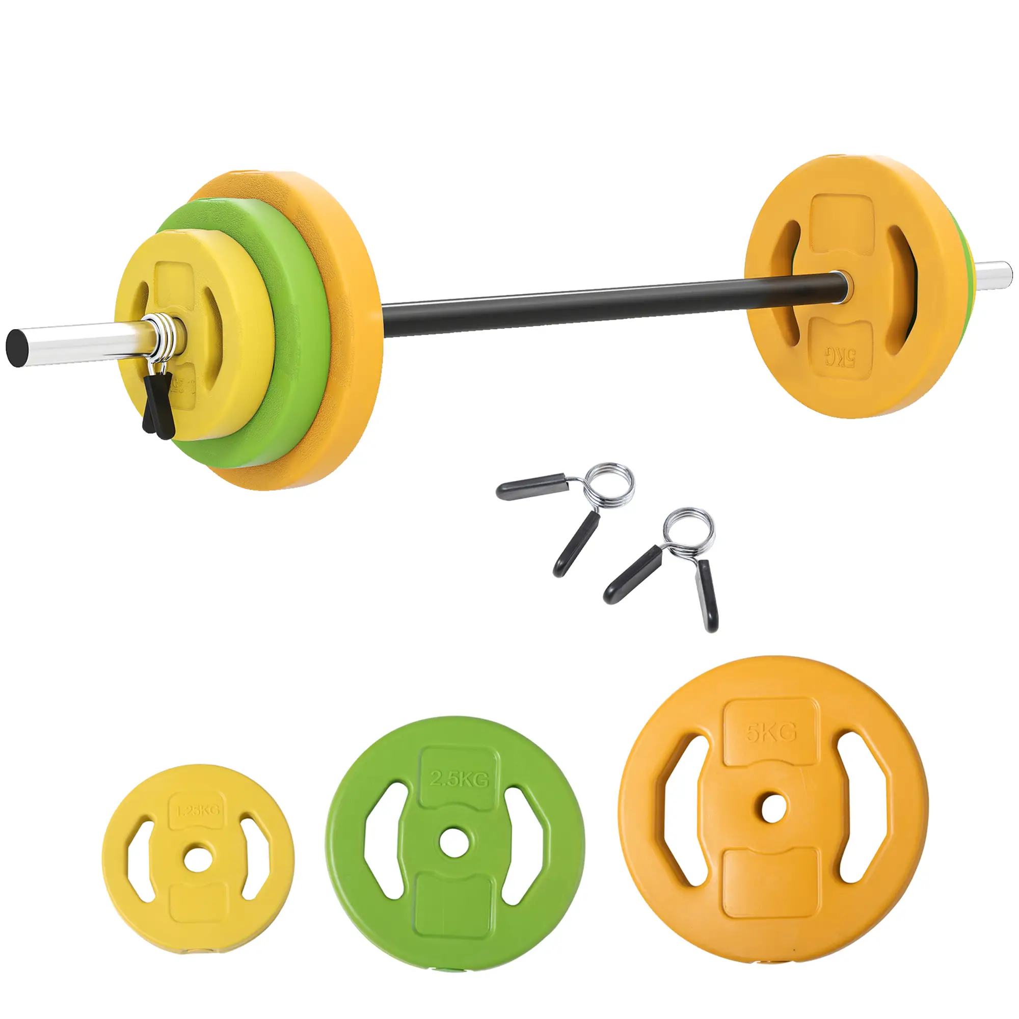 44lbs Adjustable Barbell Weight Set, Non-Slip Handle, Home Gym - Image 11
