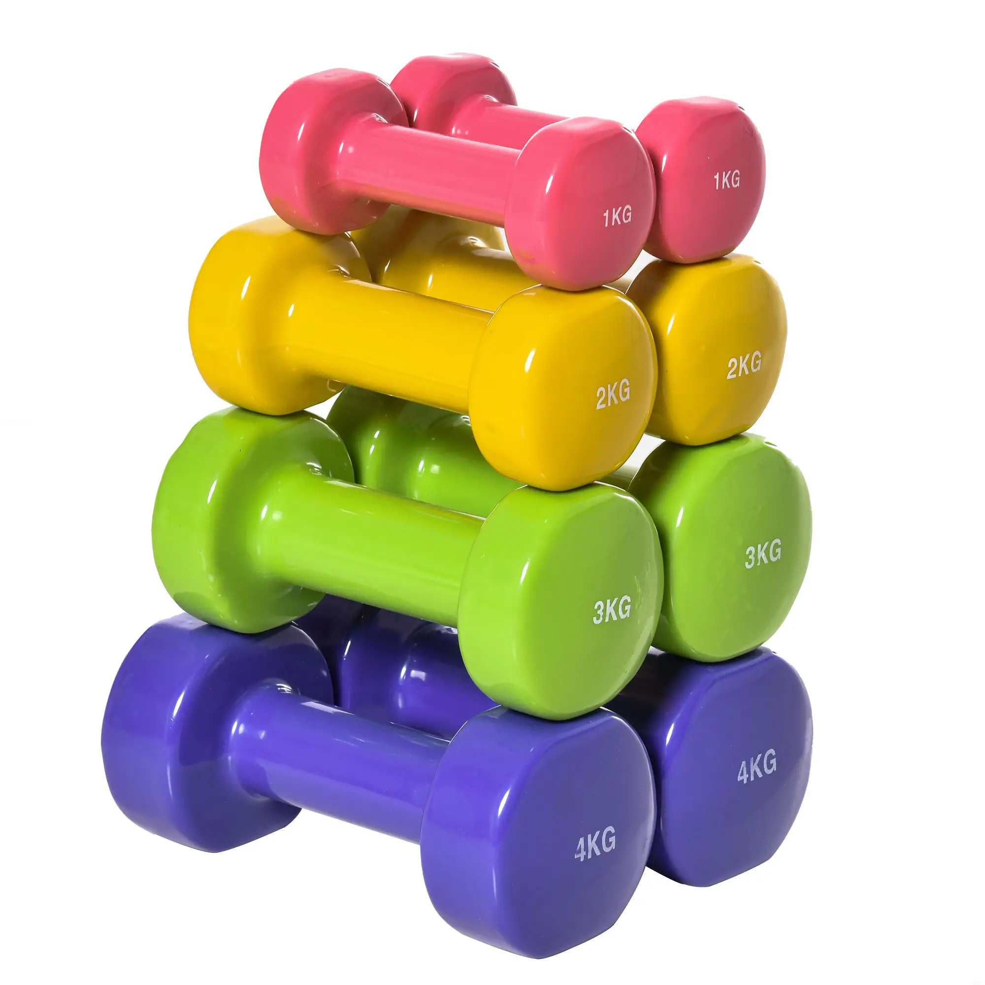 44lbs Hex Dumbbell Set, Hand Weights for Home Gym, Multi-Colour