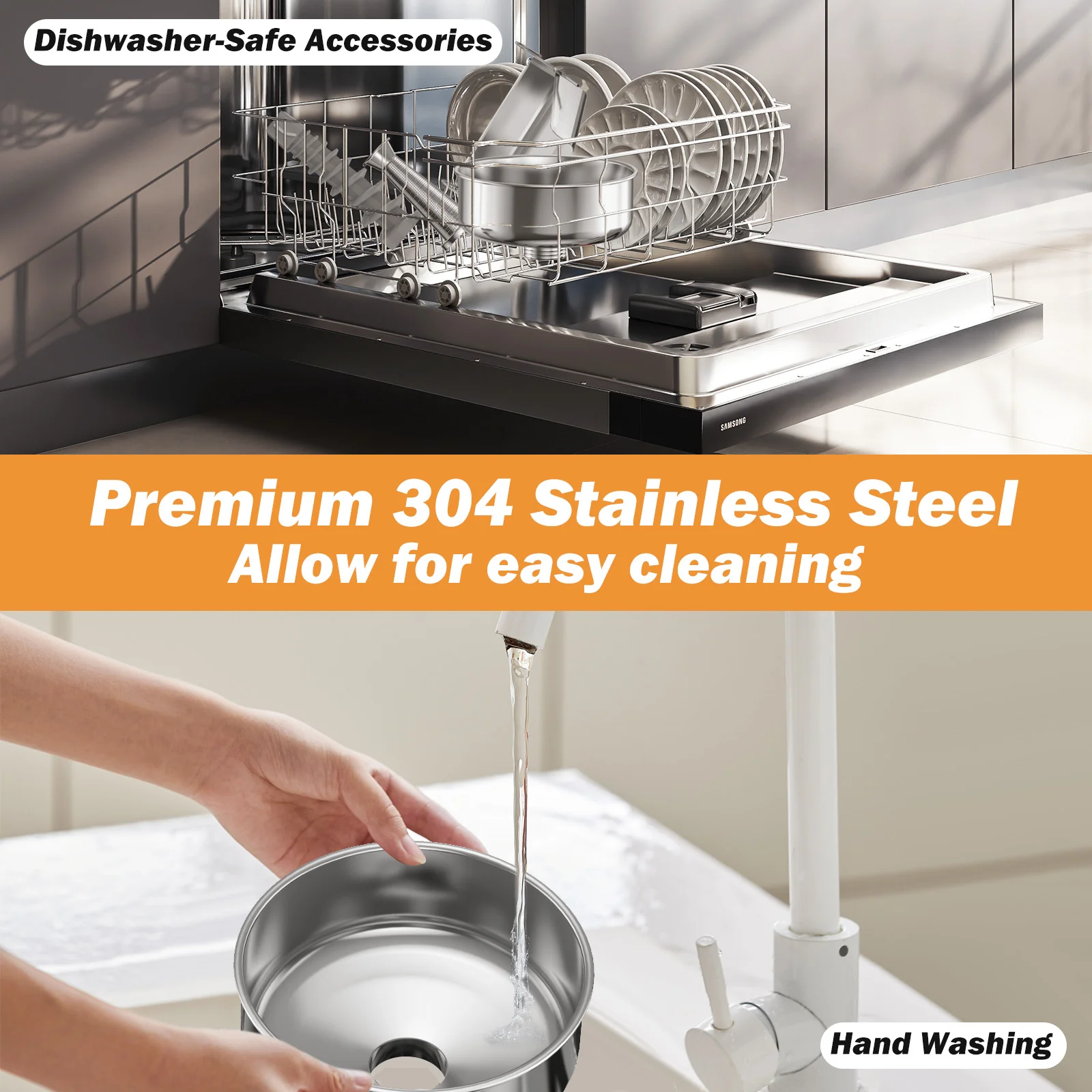450W Electric Tomato Strainer, Stainless Steel Sauce Maker, Silver - Image 9