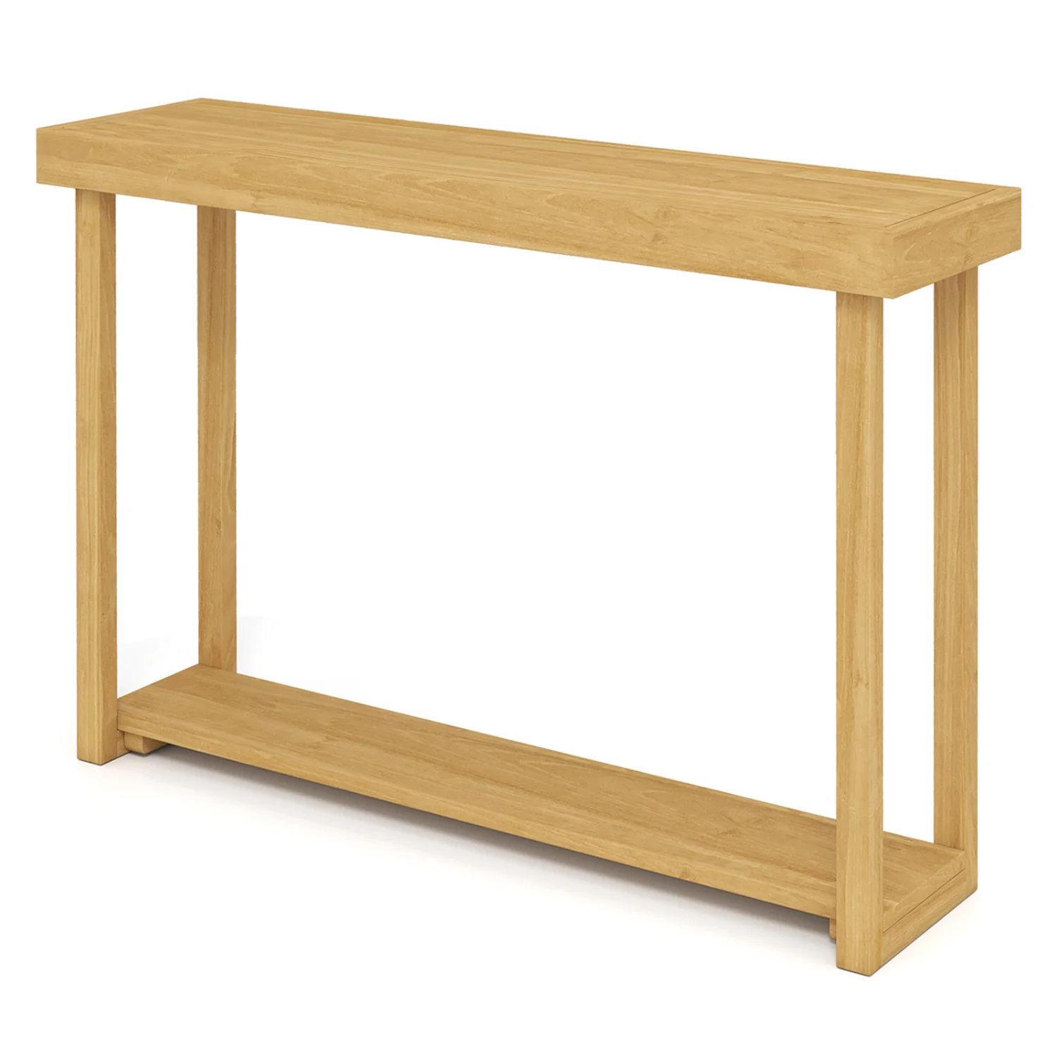 46 Inch Solid Wood Console Table 2-Tier Narrow Farmhouse Sofa Table - Image 4