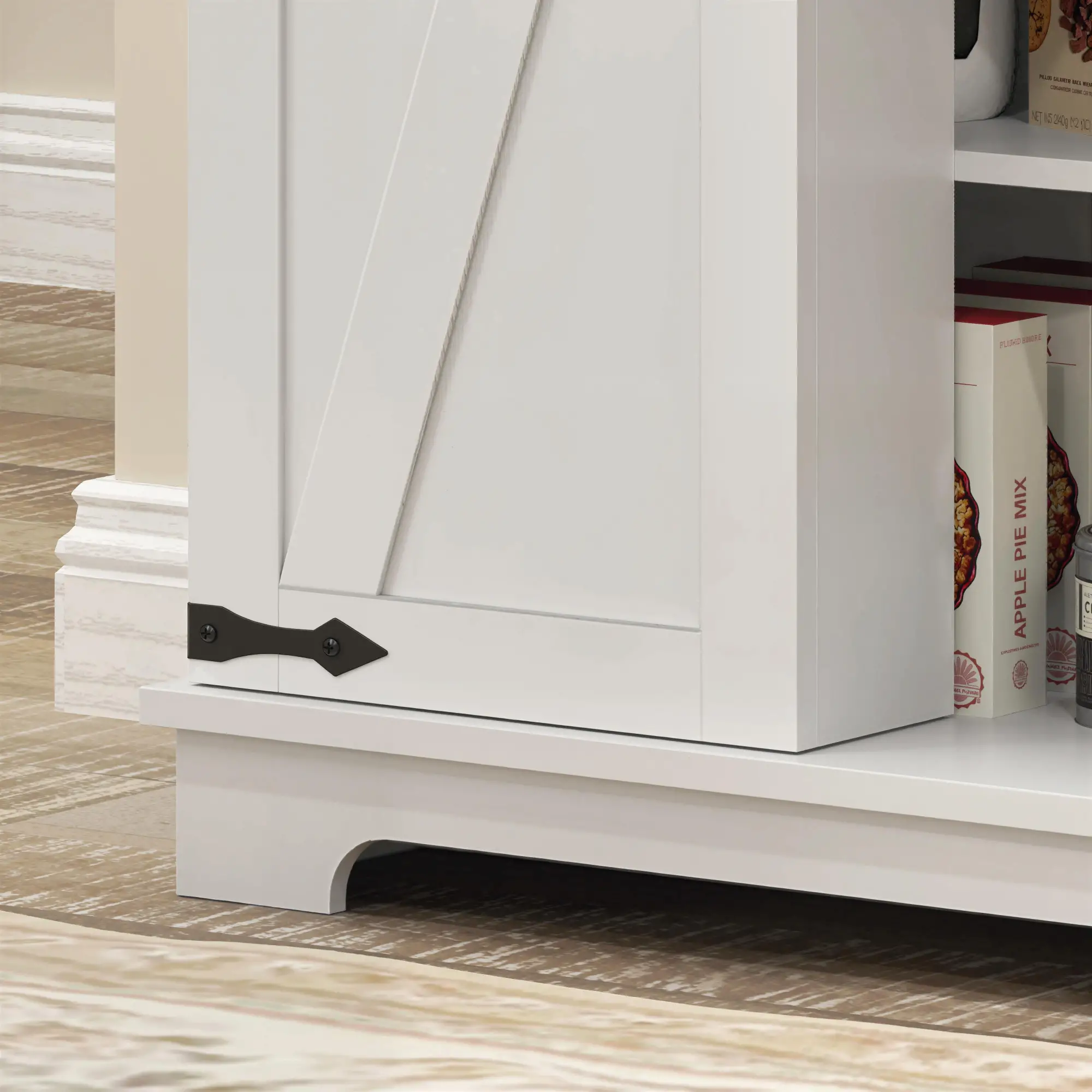 47" Kitchen Pantry Cabinet, Adjustable Shelves, White - Image 14