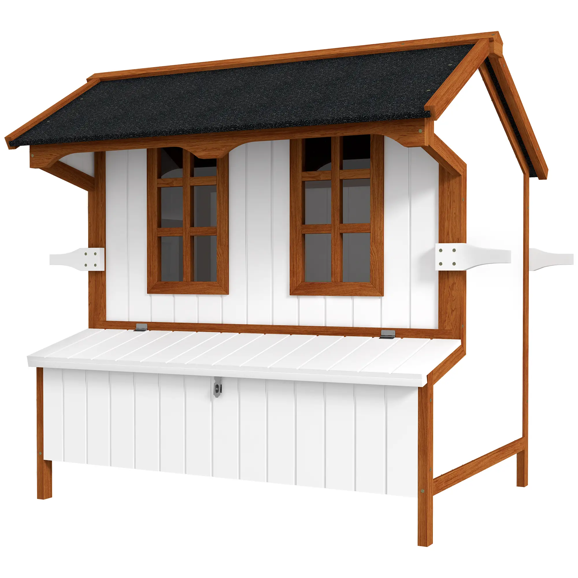 47" Wooden Chicken Coop, Rabbit Hutch, Portable Poultry Cage