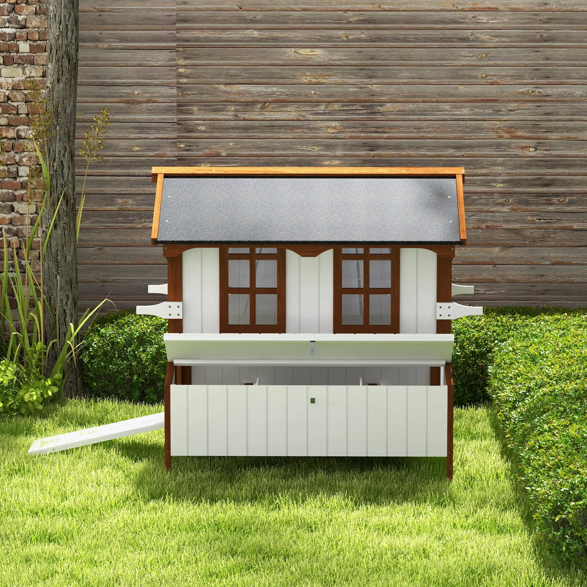 47" Wooden Chicken Coop, Rabbit Hutch, Portable Poultry Cage - Image 10