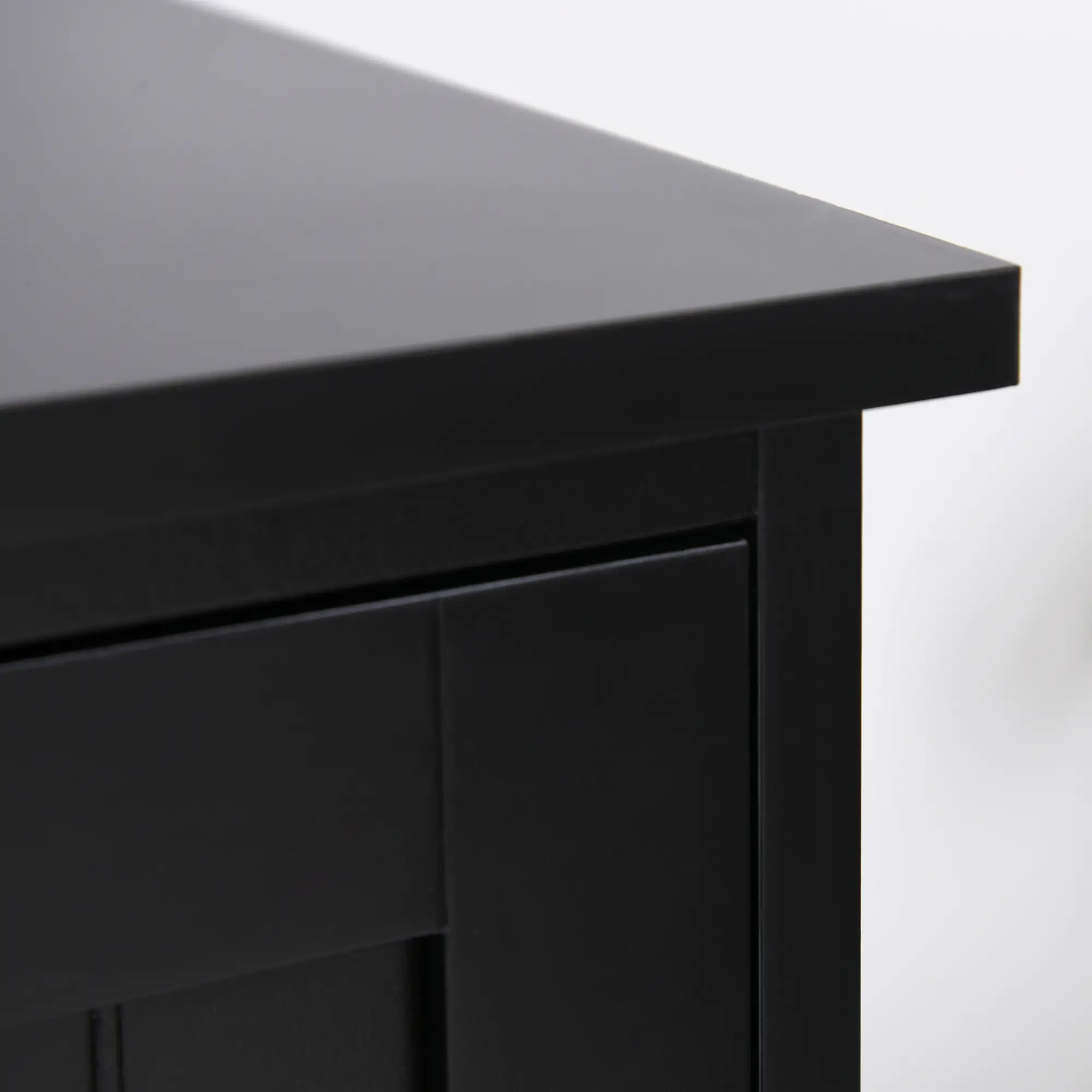 48" 4-Door Storage Cabinet, Adjustable Shelves, Black - Image 10