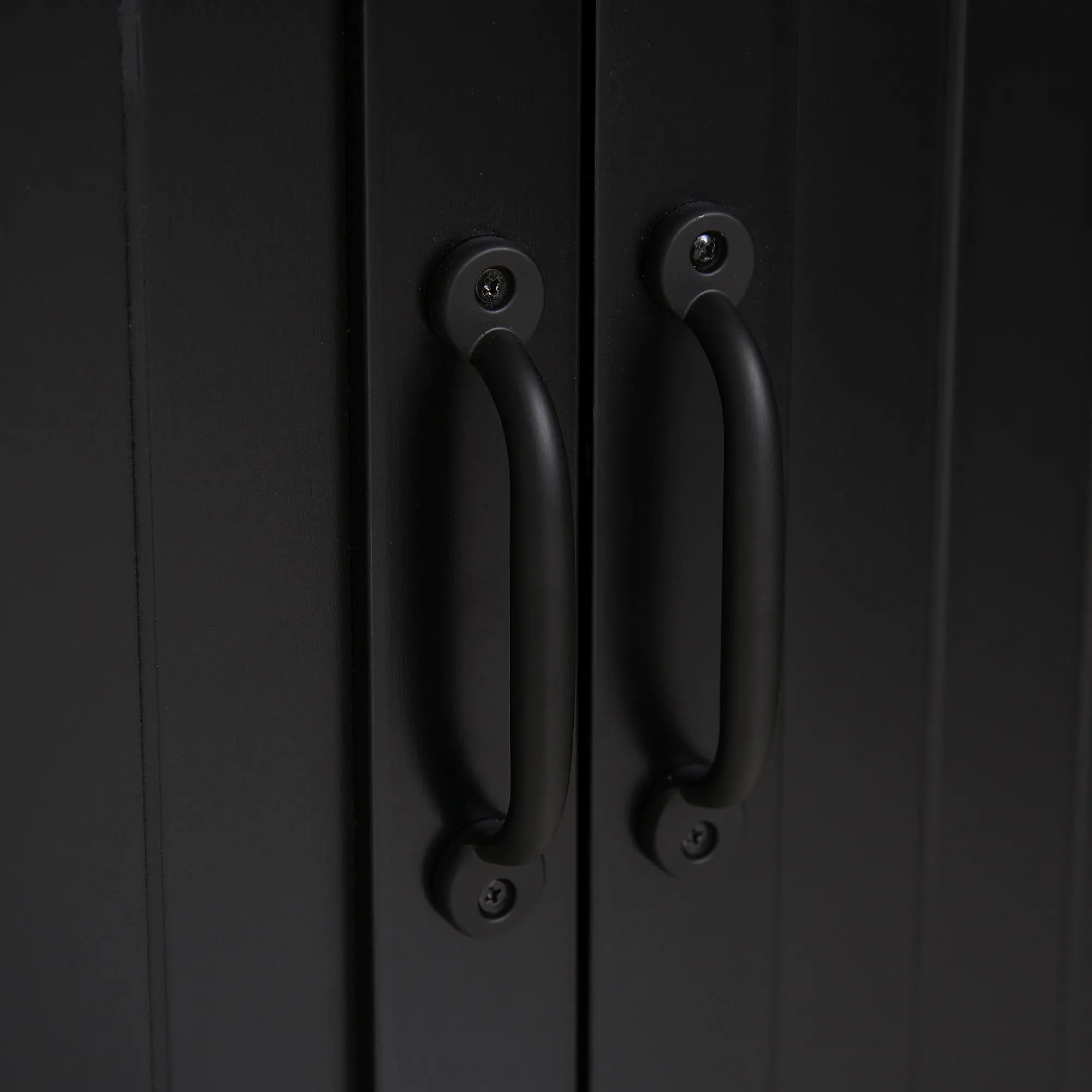 48" 4-Door Storage Cabinet, Adjustable Shelves, Black - Image 9
