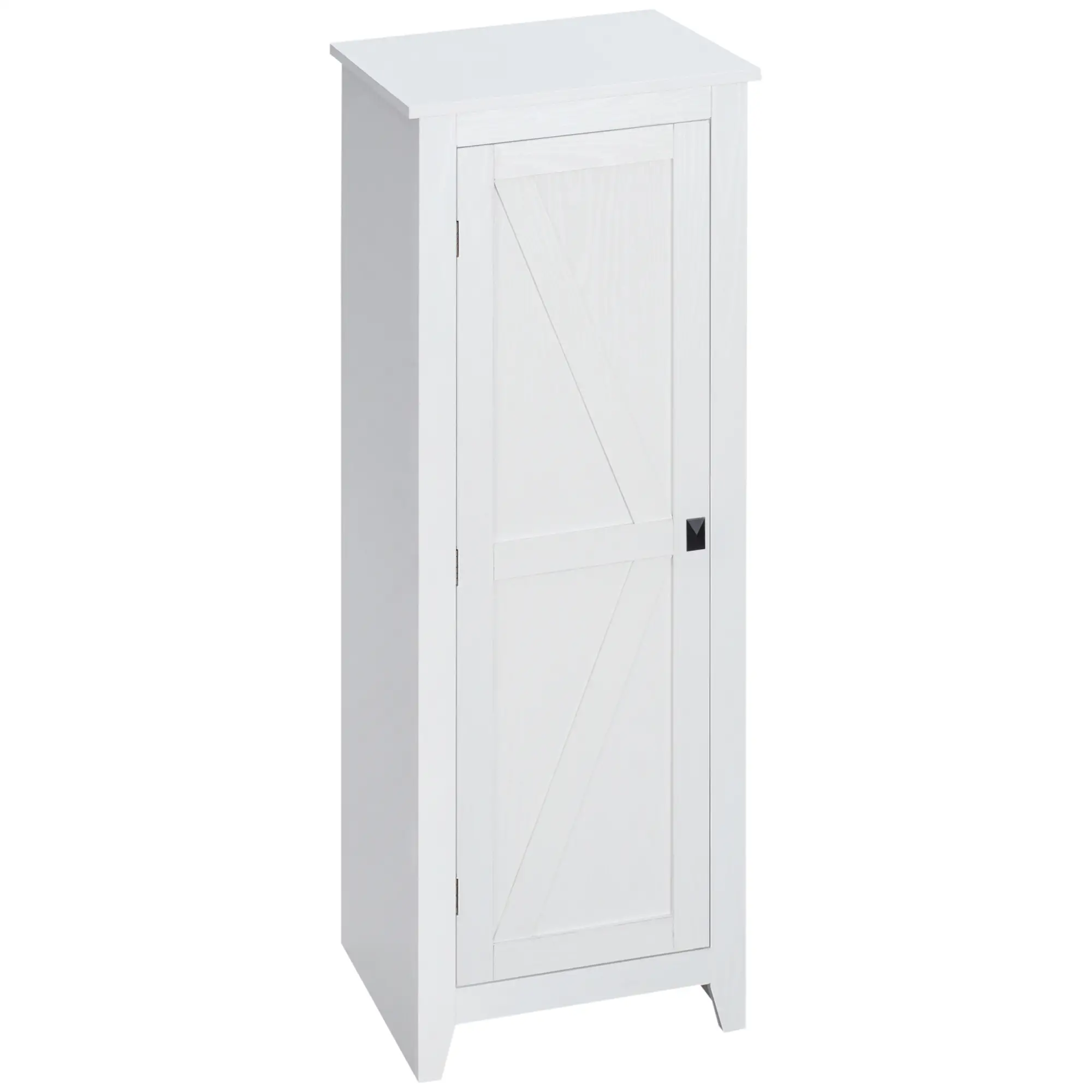 48" Farmhouse Kitchen Pantry Cabinet, Adjustable Shelves, White