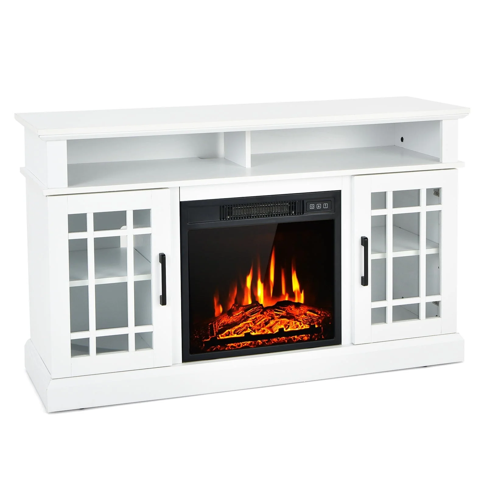 48 Inch Electric Fireplace TV Stand, For TVs Up To 50 Inch, White - Image 4