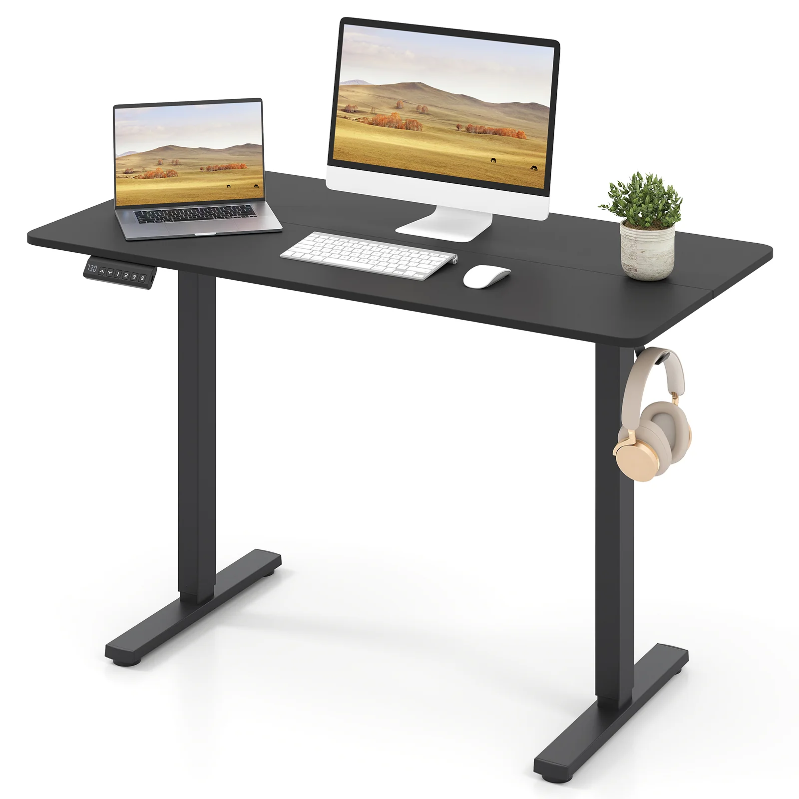 48 Inch x 24 Inch Electric Standing Desk, 3 Memory Settings, Black - Image 5
