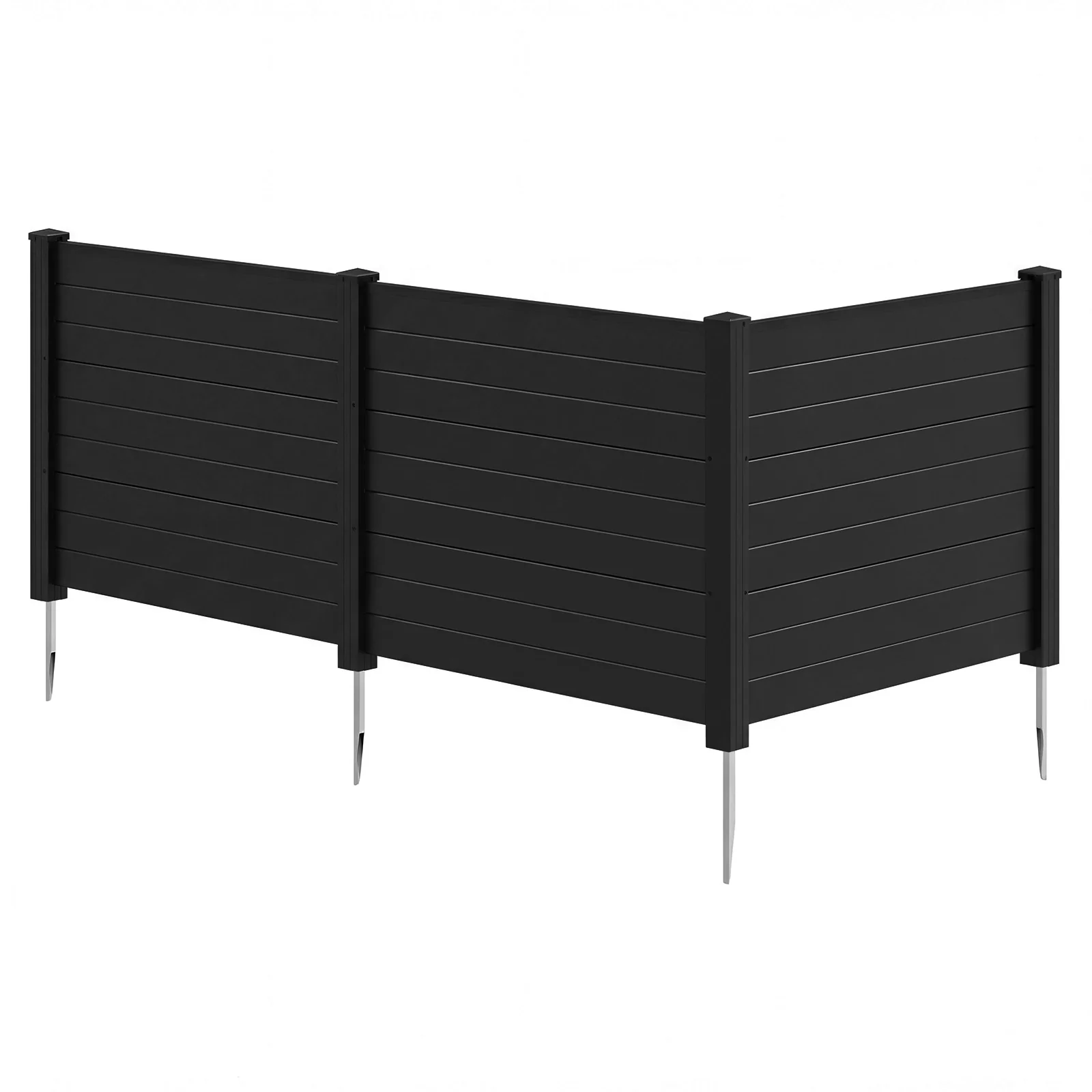 48 x 38 Inch Air Conditioner Fence, 3 Panels, Black - Image 5