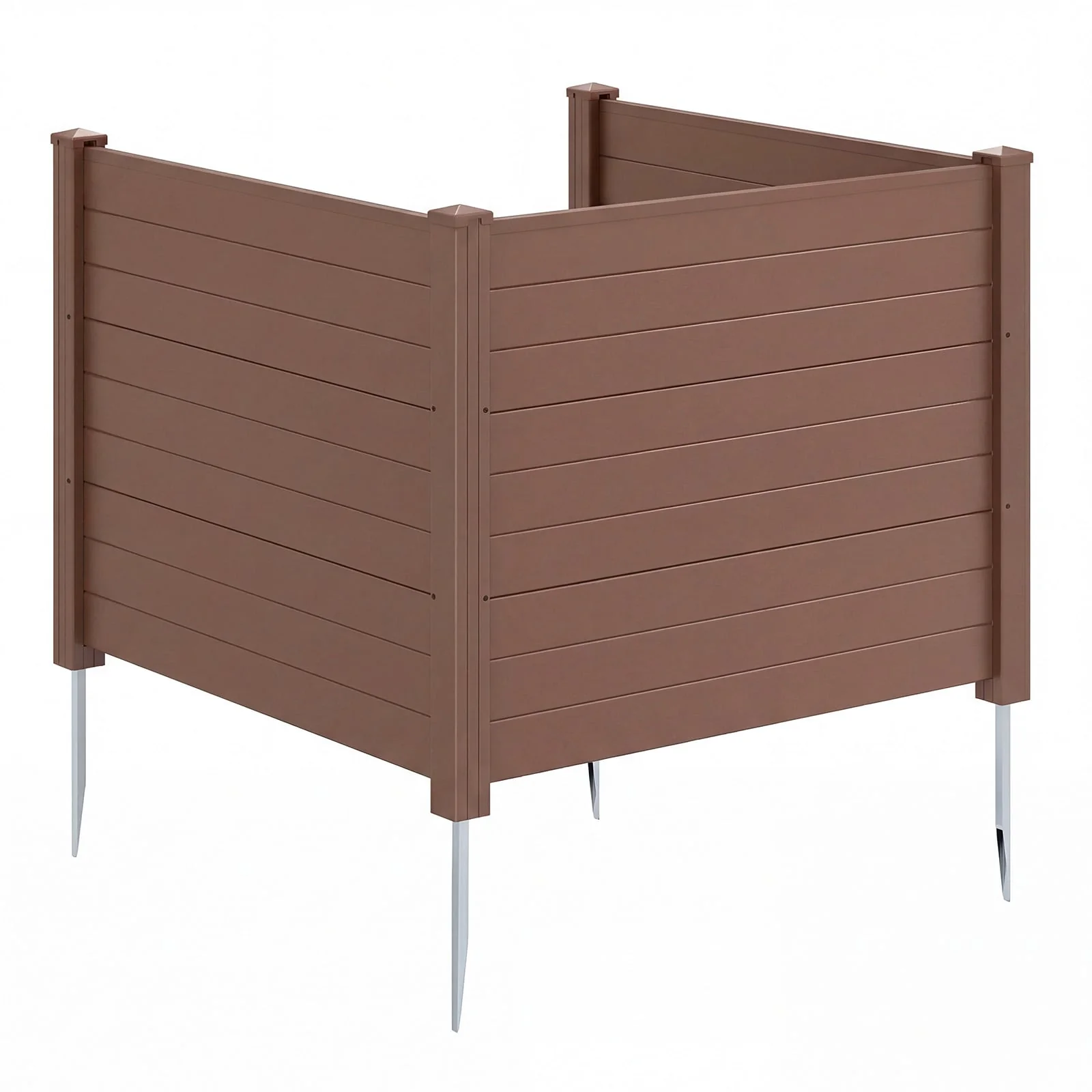 48 x 38 Inches Air Conditioner Fence, 2 Panels, Outdoor Privacy Fence, Brown - Image 4