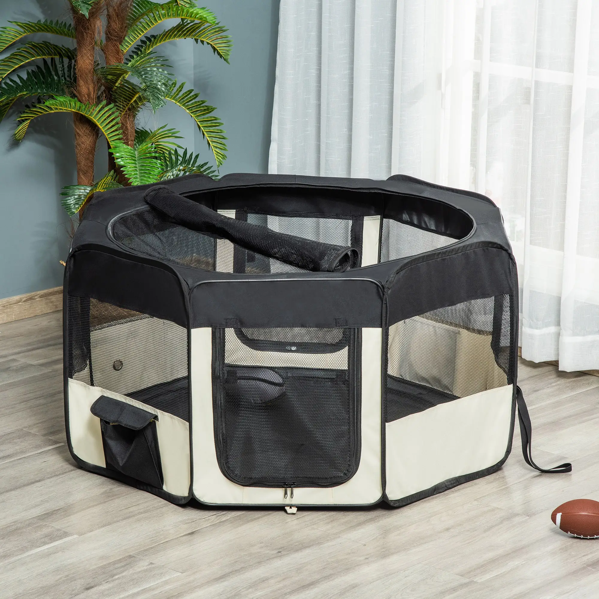 49.2-Inch Soft Folding Dog Playpen, Outdoor Pet Pen with Bag - Image 8