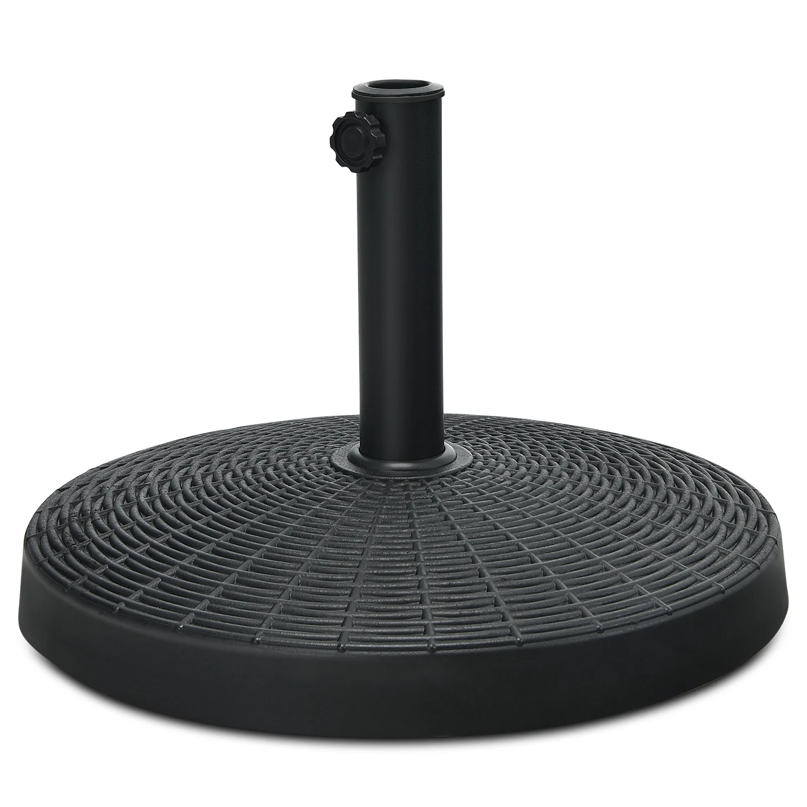 49 LBS Patio Resin Umbrella Base Stand, Outdoor, Black - Image 4
