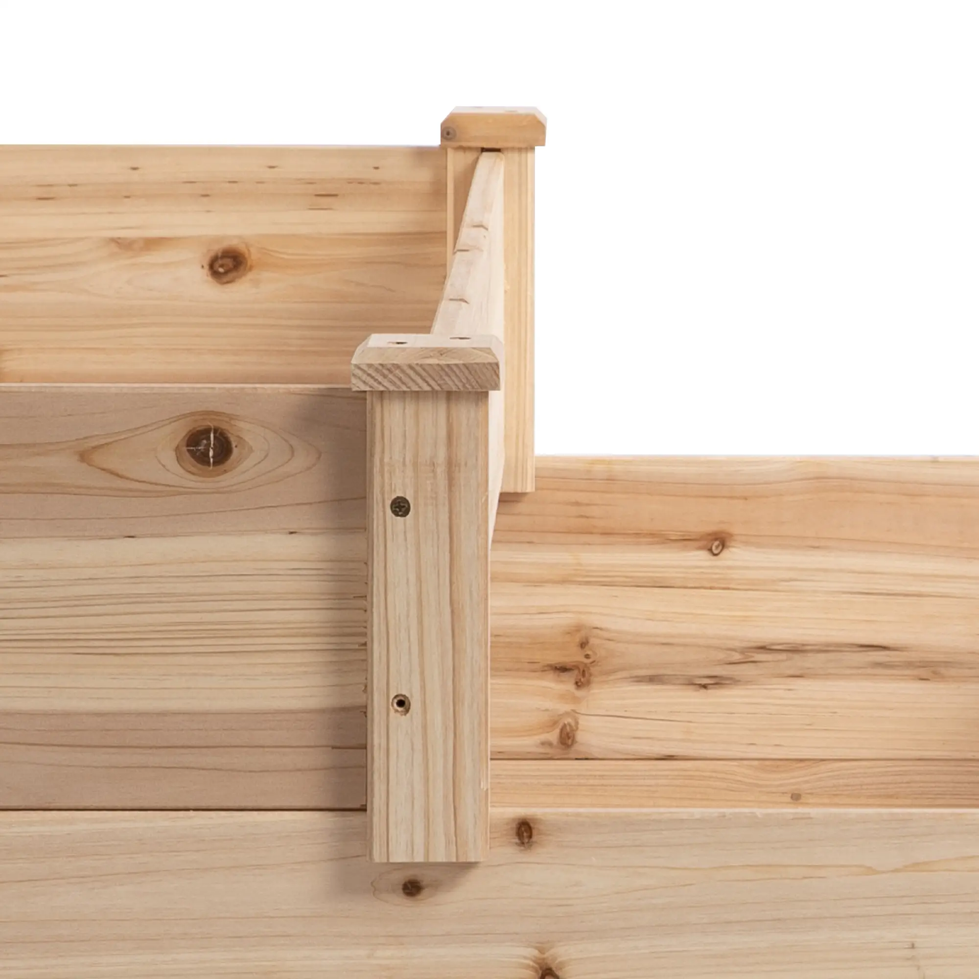 49x49x22 Inch 3-Tier Raised Garden Bed, Wooden Planter Kit, Natural - Image 10