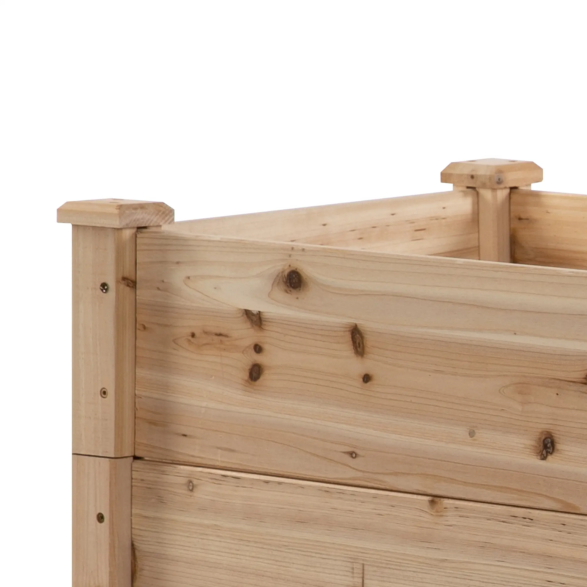 49x49x22 Inch 3-Tier Raised Garden Bed, Wooden Planter Kit, Natural - Image 9
