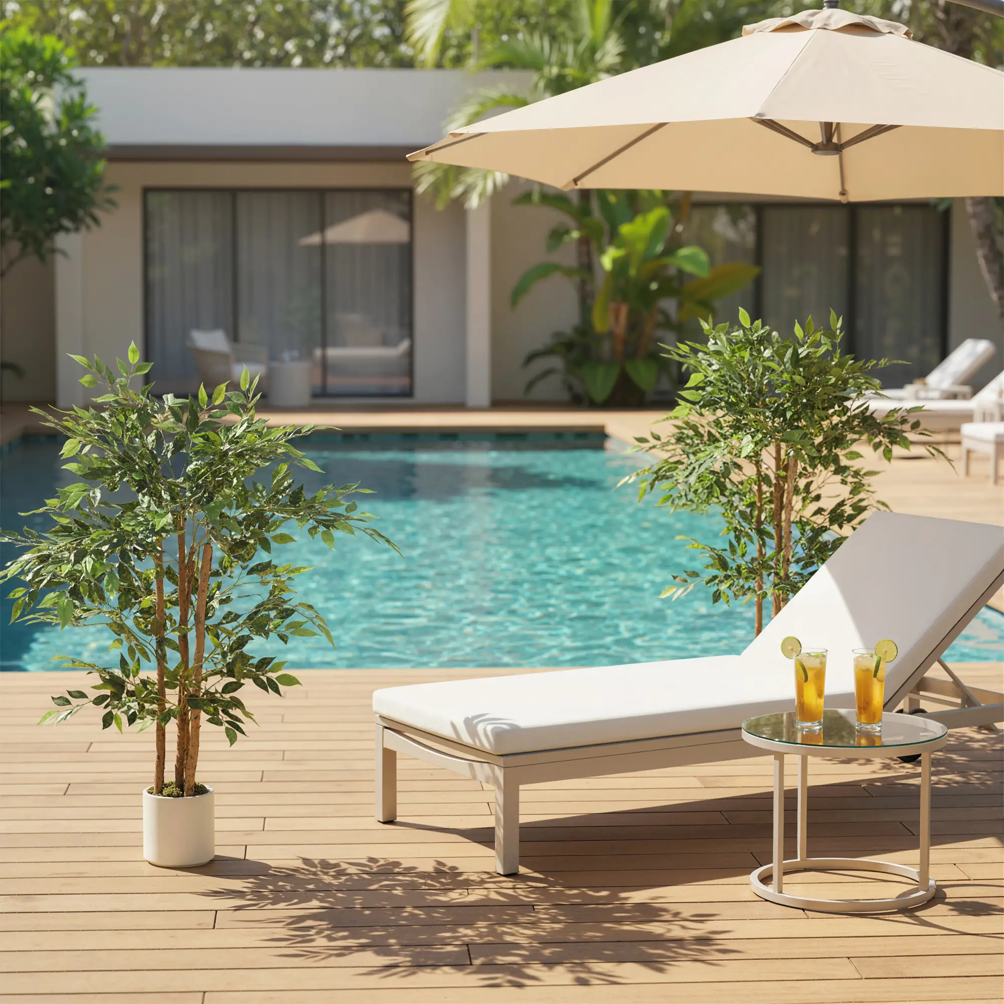 4FT Artificial Banyan Tree Set Of 2, Fake Potted Tree With Wood Trunk - Image 10