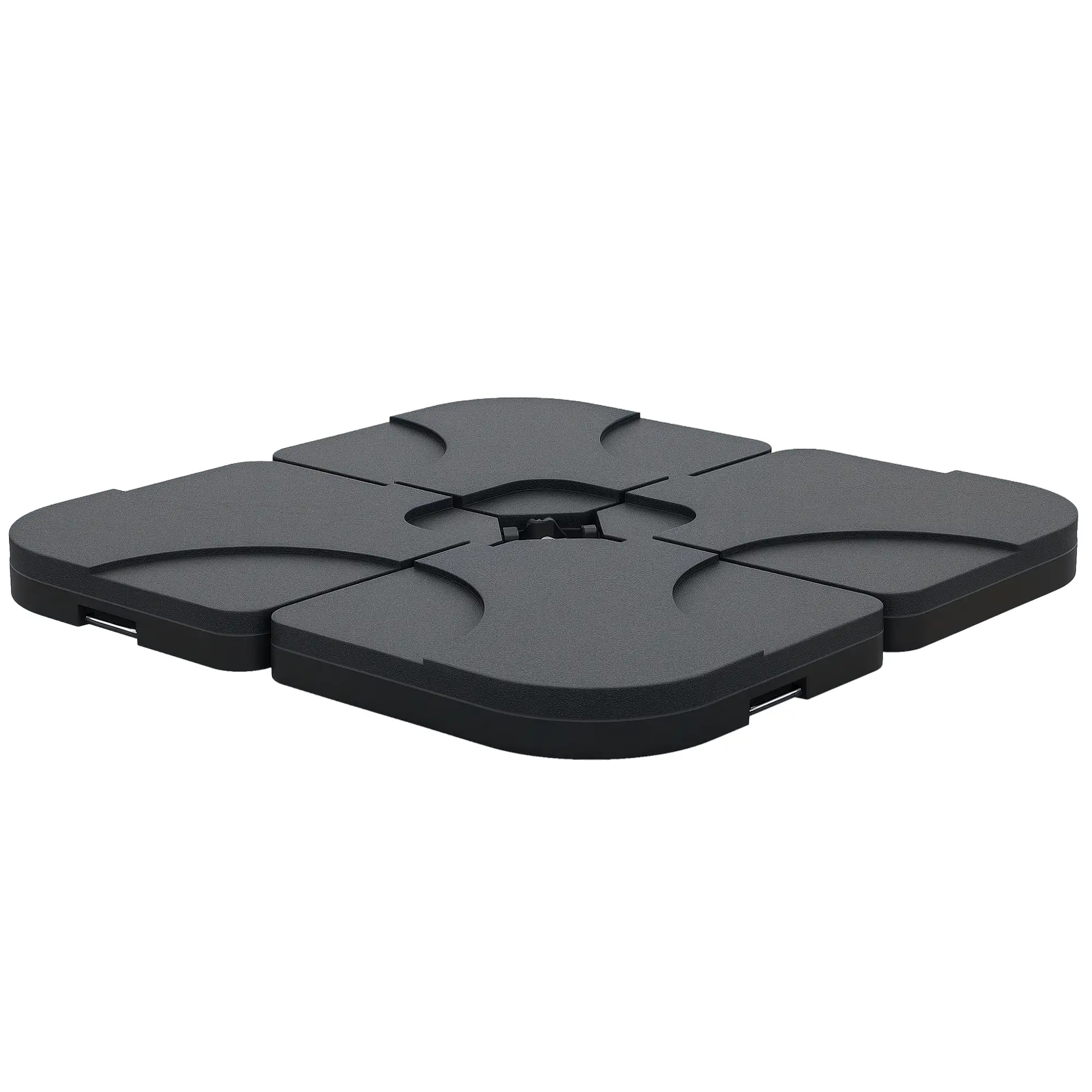 4pc Portable Umbrella Base Weights, Garden Parasol Stand, Black