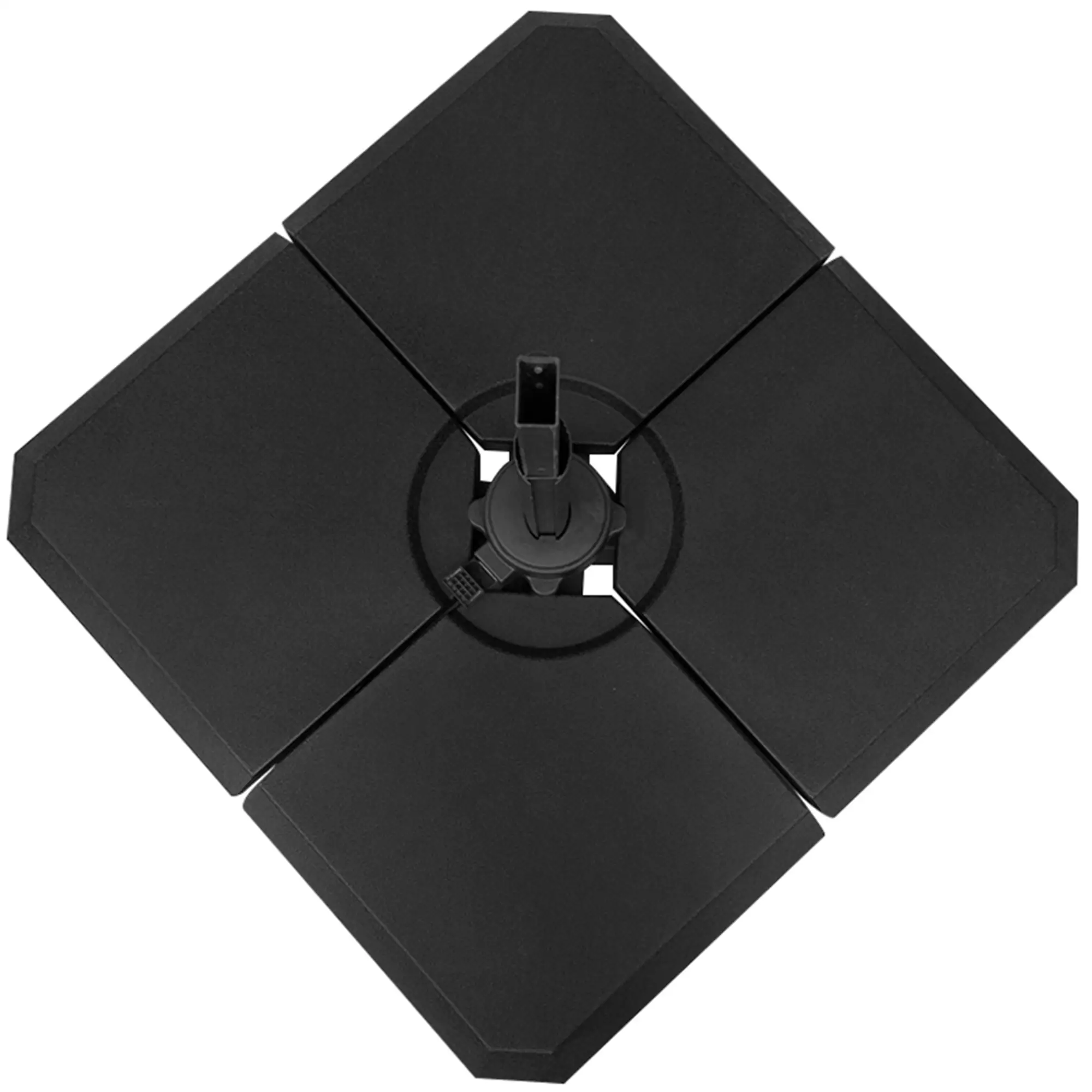 4Pcs Cantilever Umbrella Stand, Fill w/ Sand or Water, Black - Image 11