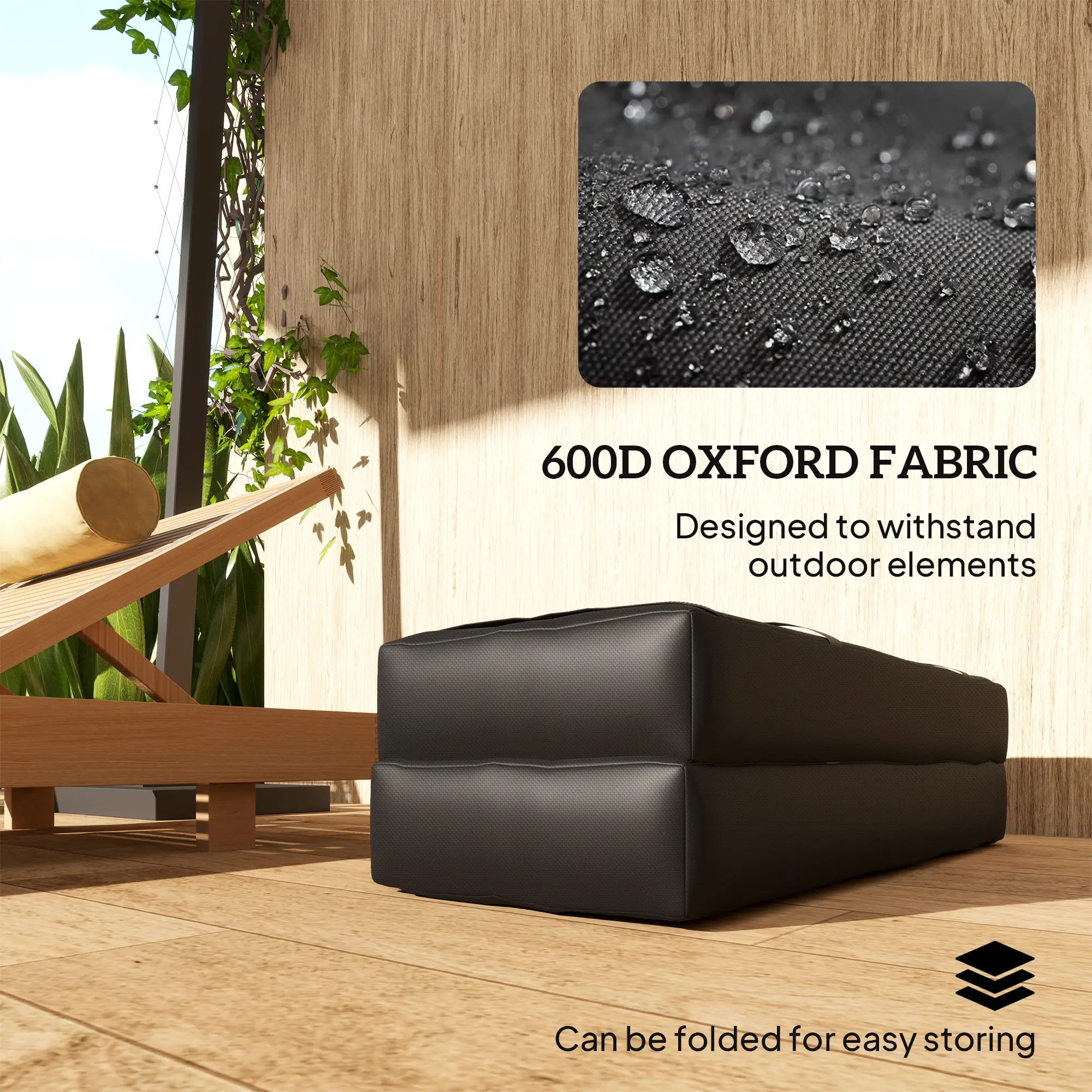 4PCS Patio Umbrella Base Weight Bag, 33 lbs, Black - Image 5