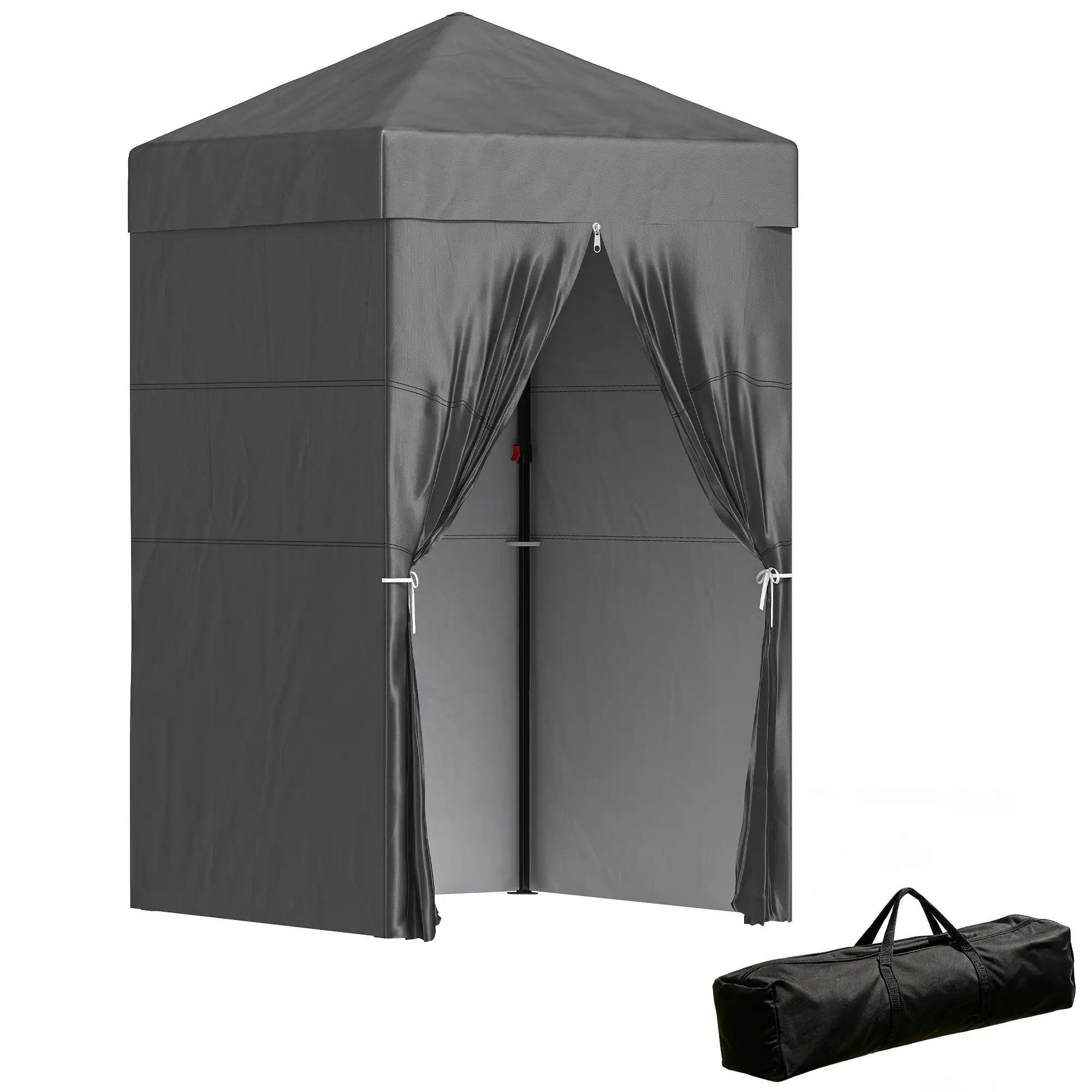 4x4 ft Pop Up Canopy Tent, UPF 50+ Changing Room, Dark Grey - Image 11
