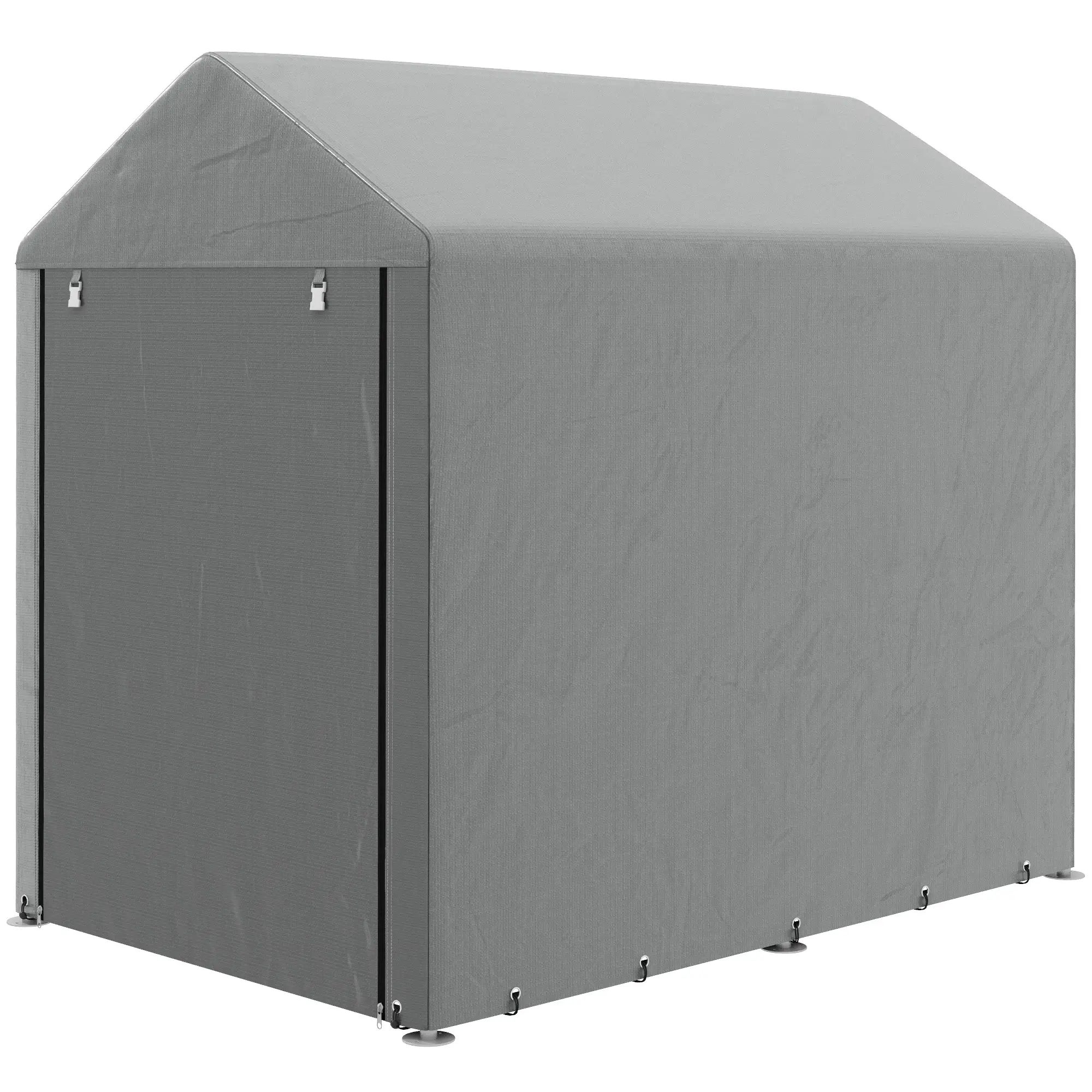 4x6ft Outdoor Storage Shed Tent, Portable with Roll-up Door