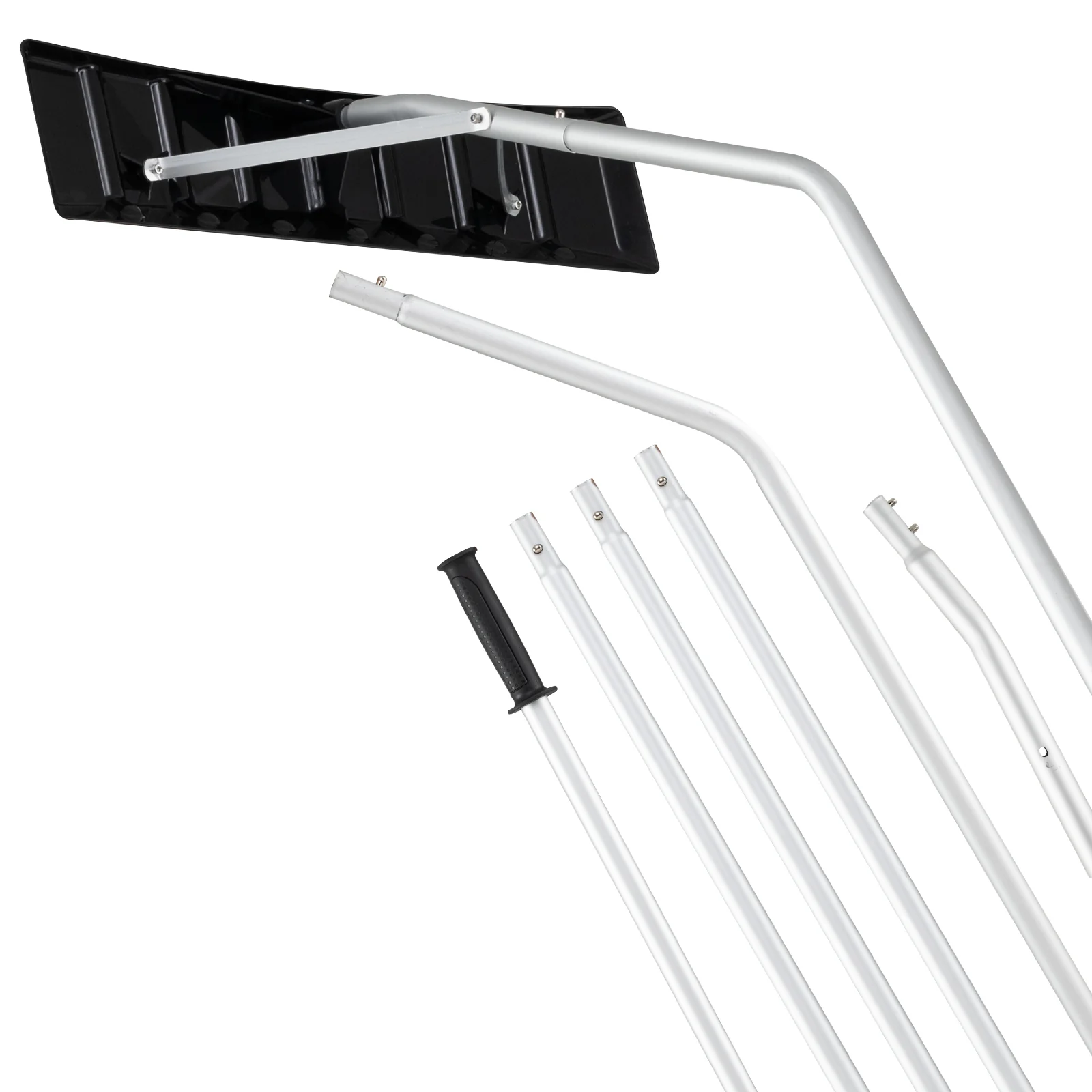 5-19 Ft Extendable Aluminum Snow Removal Tool, Black - Image 4
