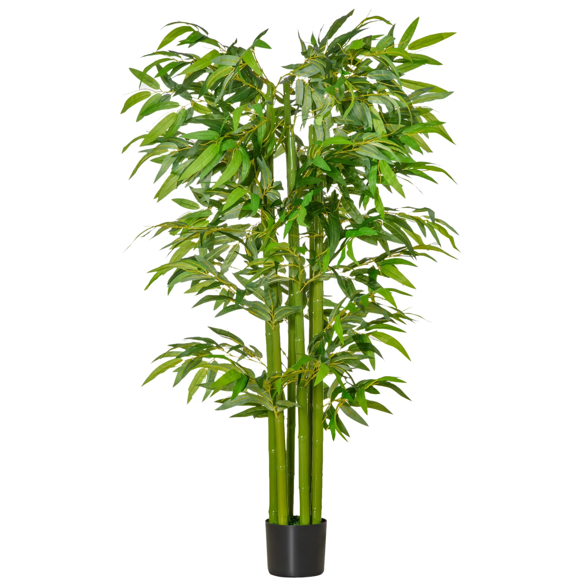 5.3ft Artificial Bamboo Tree with Pot, Indoor Decor for Home, Office