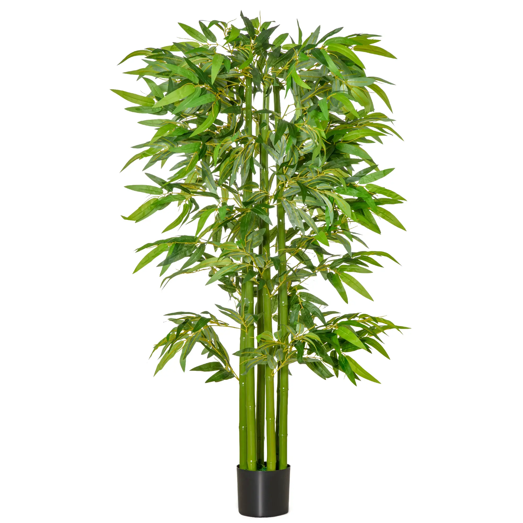 5.3ft Artificial Bamboo Tree with Pot, Indoor Decor for Home, Office - Image 11