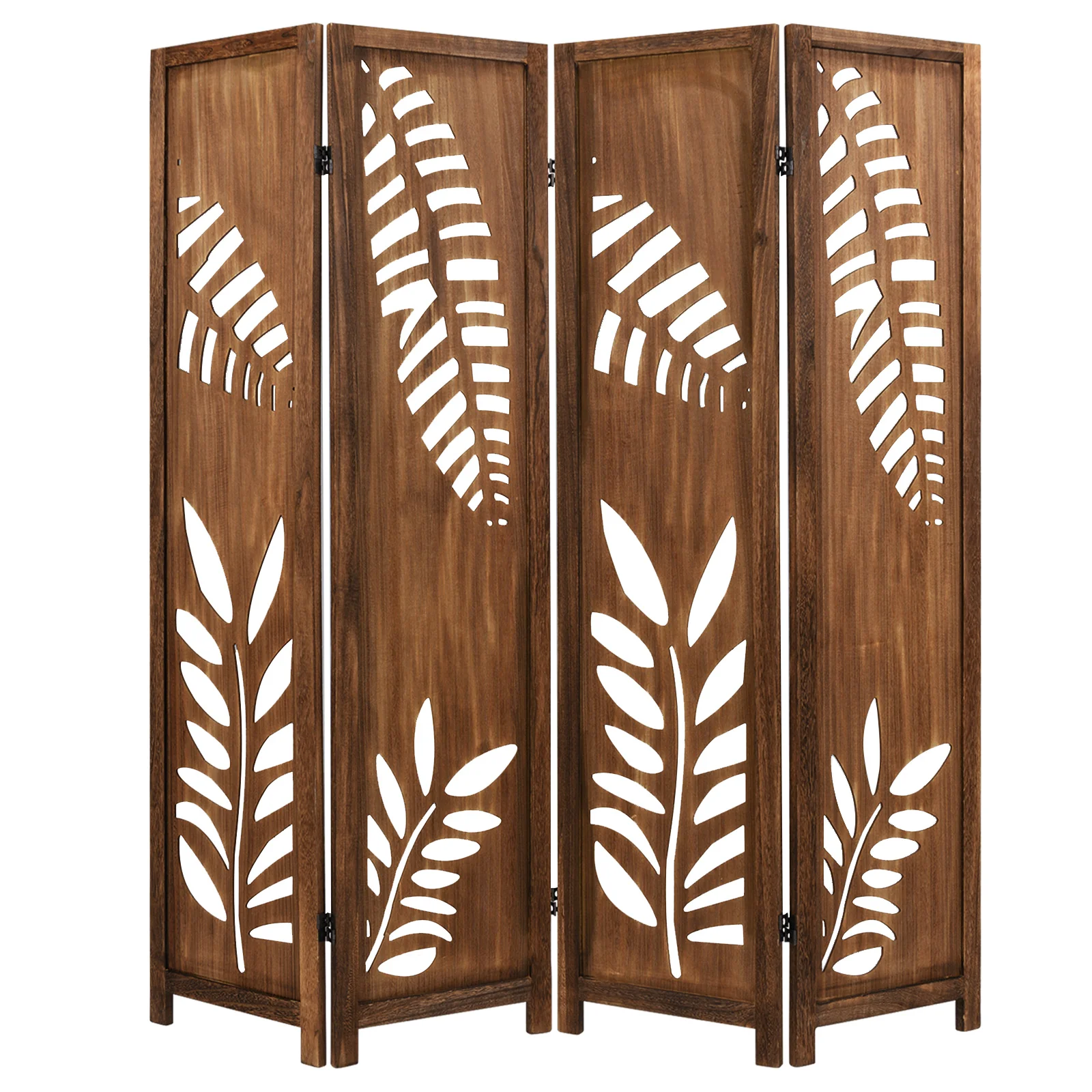 5.6 FT Folding Partition Stand, 4 Panel Room Divider