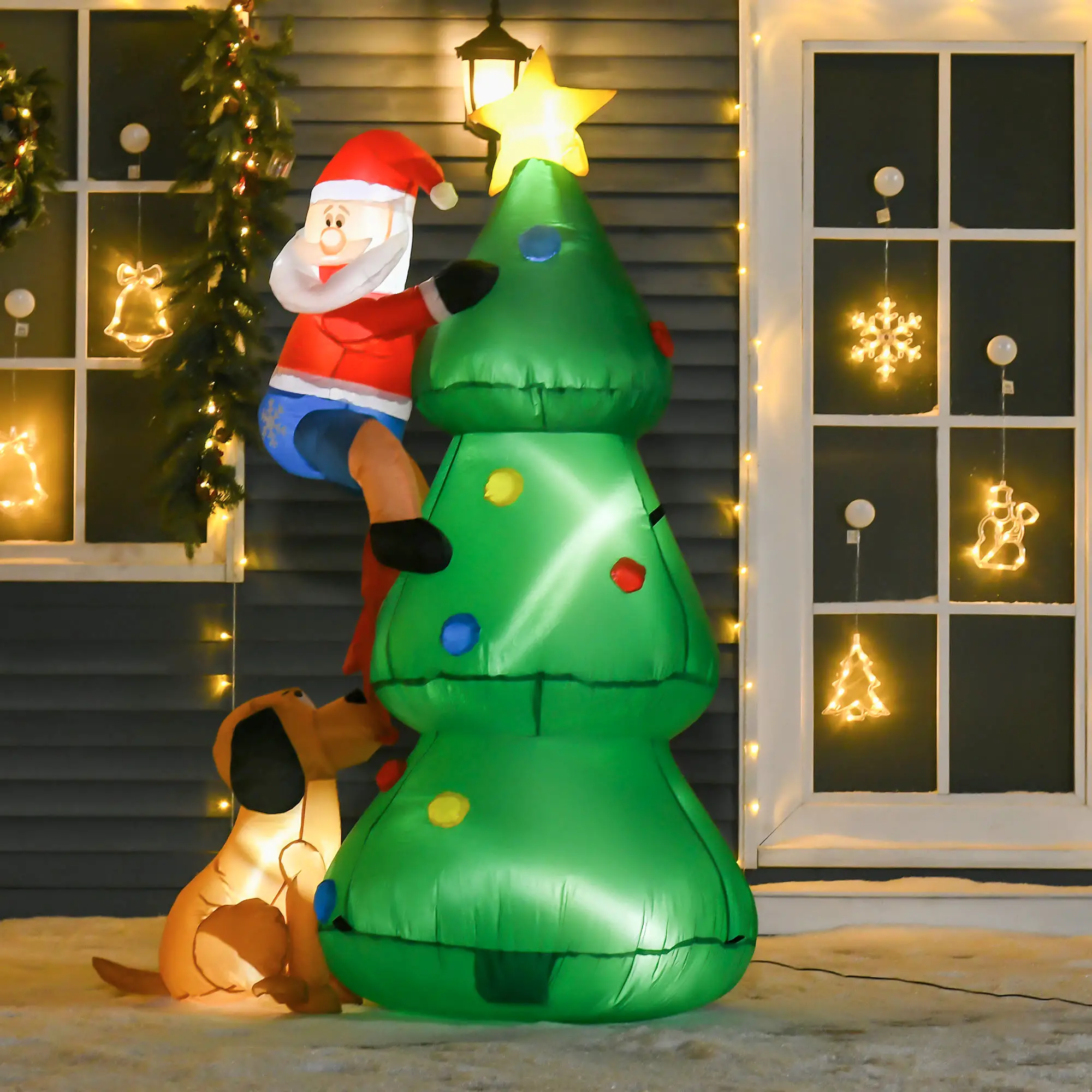 5.9ft Inflatable Christmas Tree, LED Lights, Indoor Outdoor Decor - Image 2