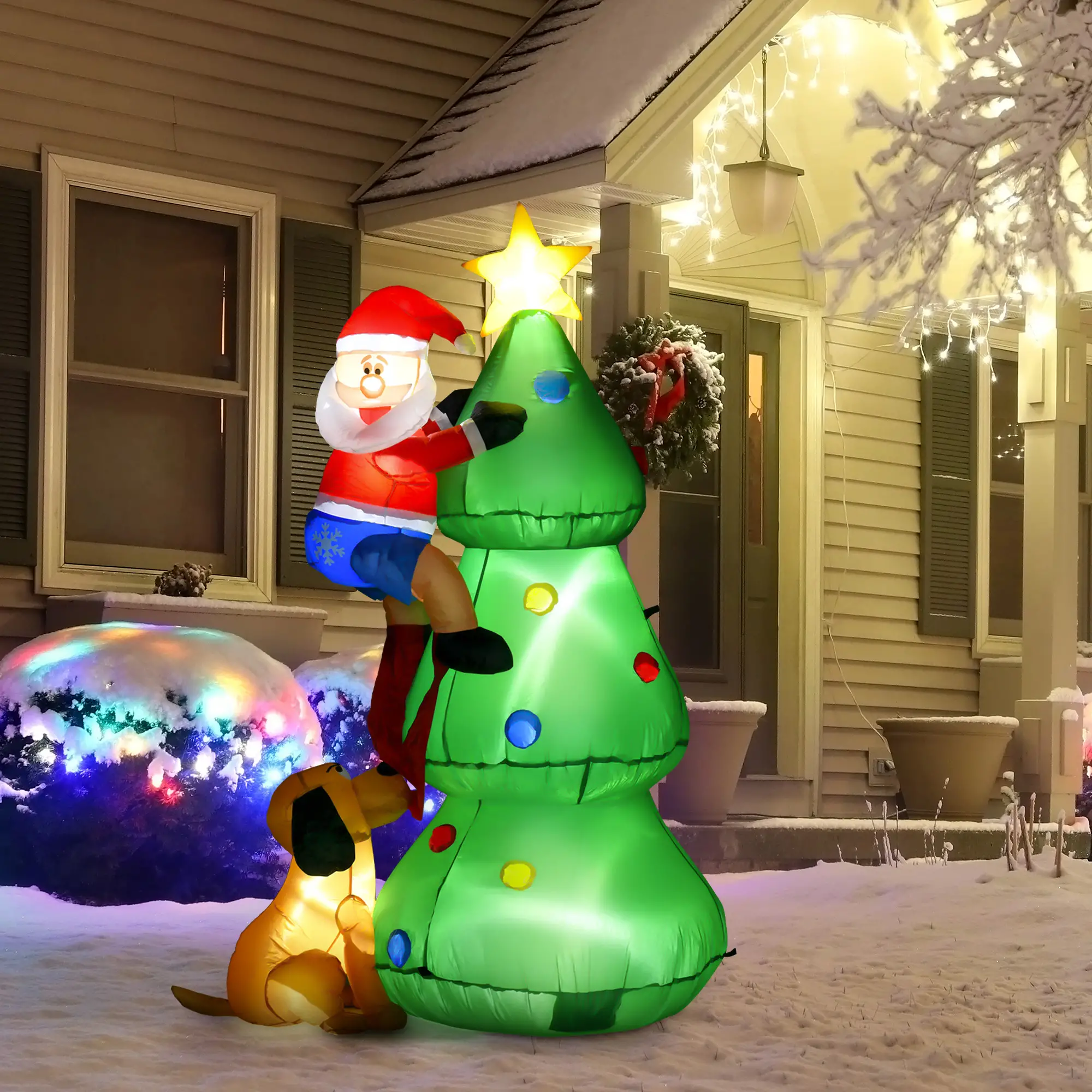 5.9ft Inflatable Christmas Tree, LED Lights, Indoor Outdoor Decor - Image 8