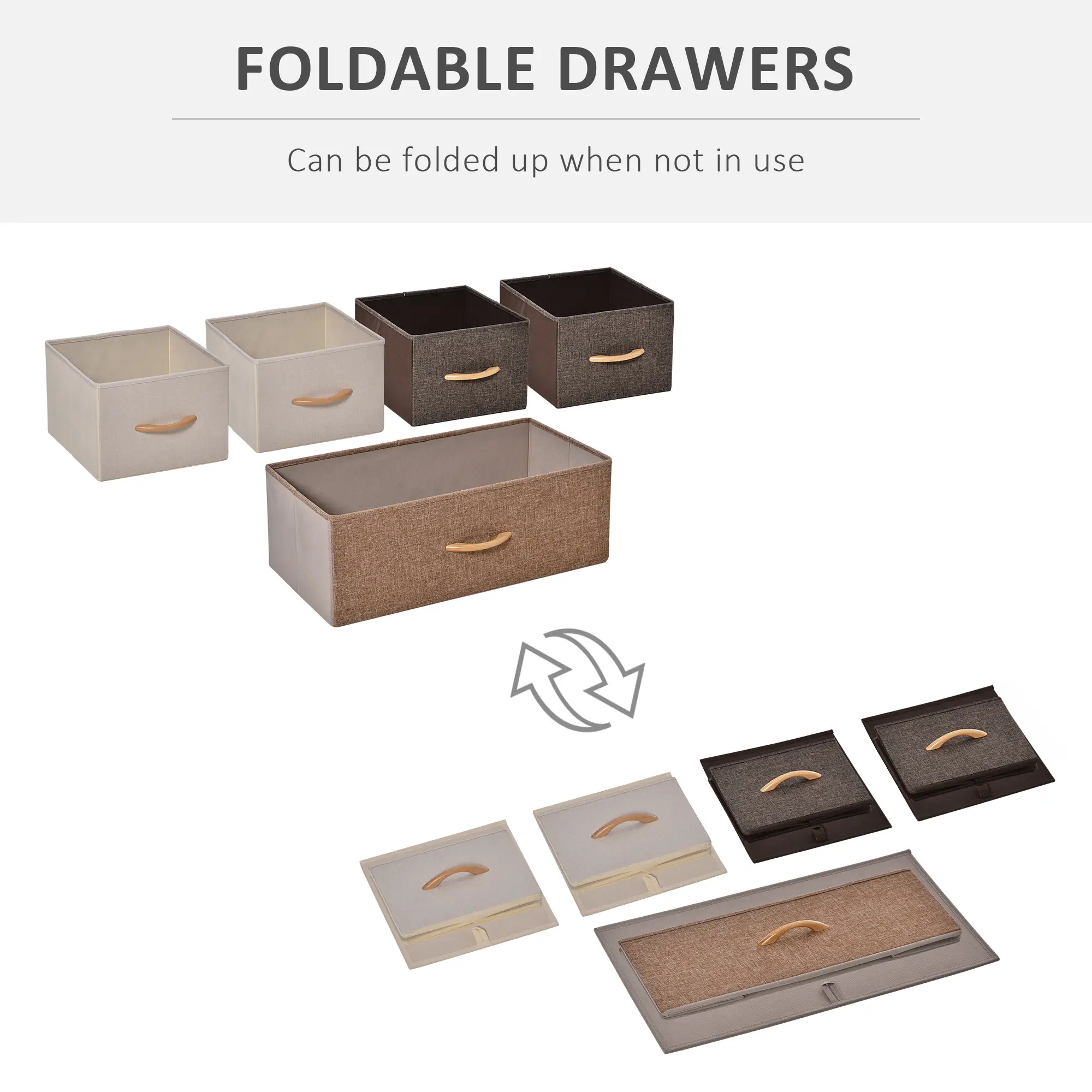 5-Bin Dresser Storage Tower, Fabric Bins with Metal Frame - Image 4