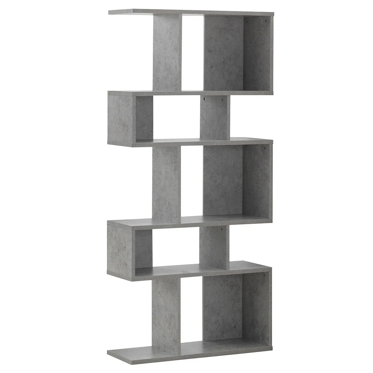 5 Cubes Ladder Shelf, Corner Bookshelf Display Rack, Gray - Image 4