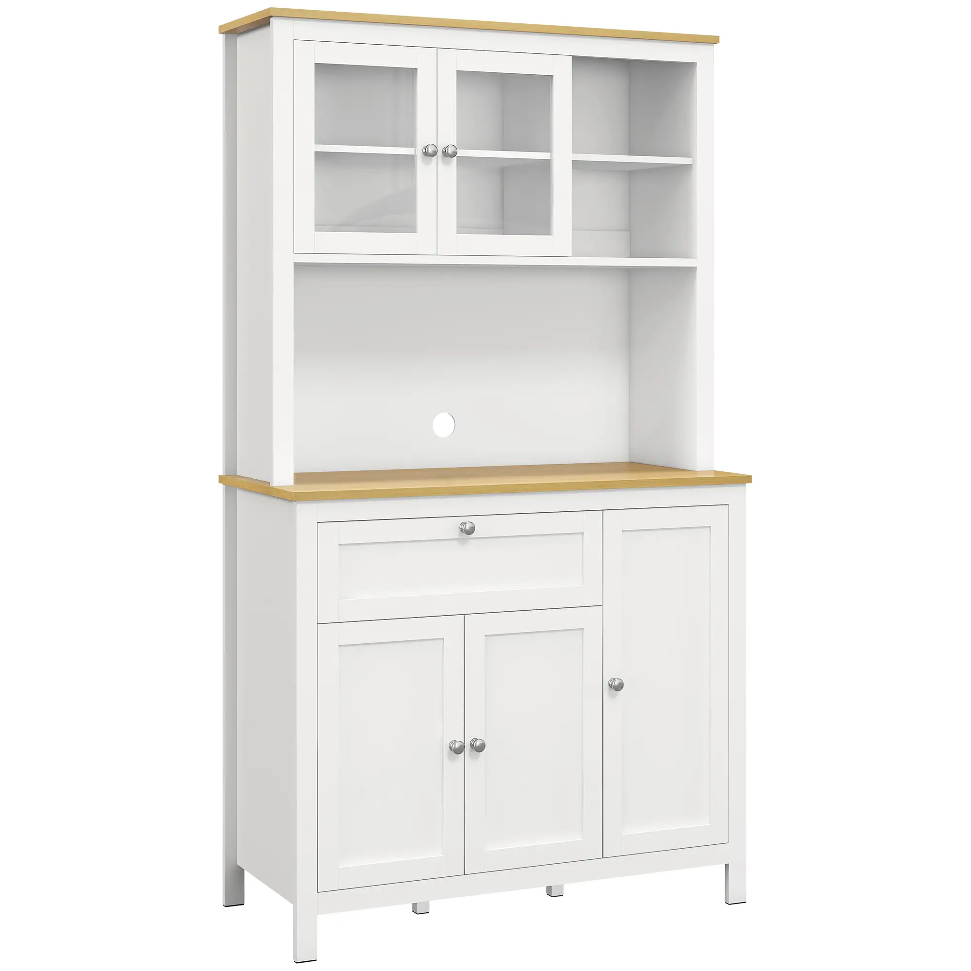 5-Door Kitchen Pantry Cabinet, Freestanding Storage Cabinet Cupboard with Adjustable Shelves, 71" - Image 12