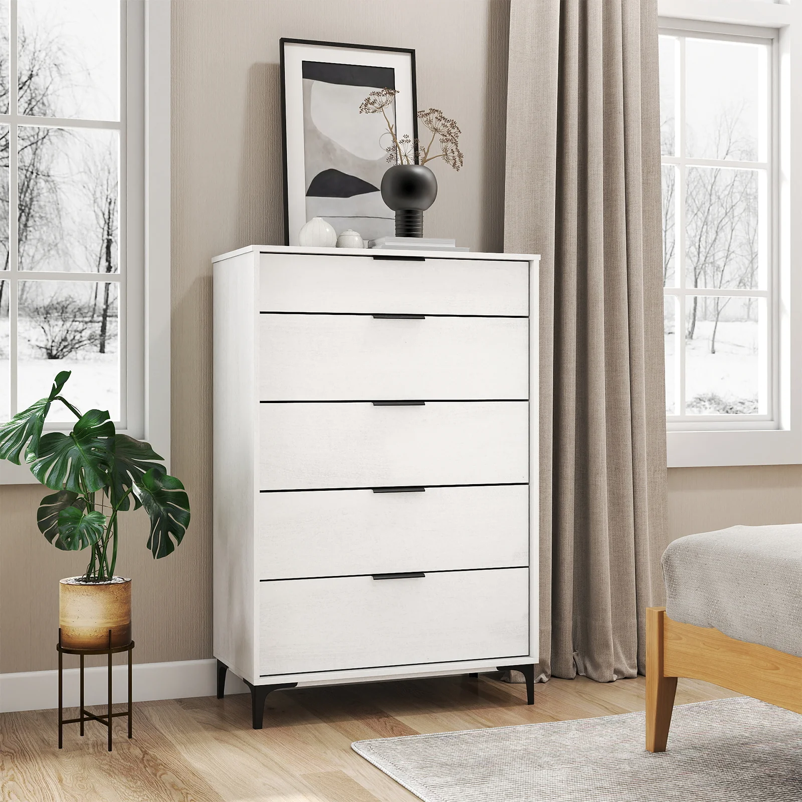 5-Drawer Dresser With Interlock System, White - Image 2