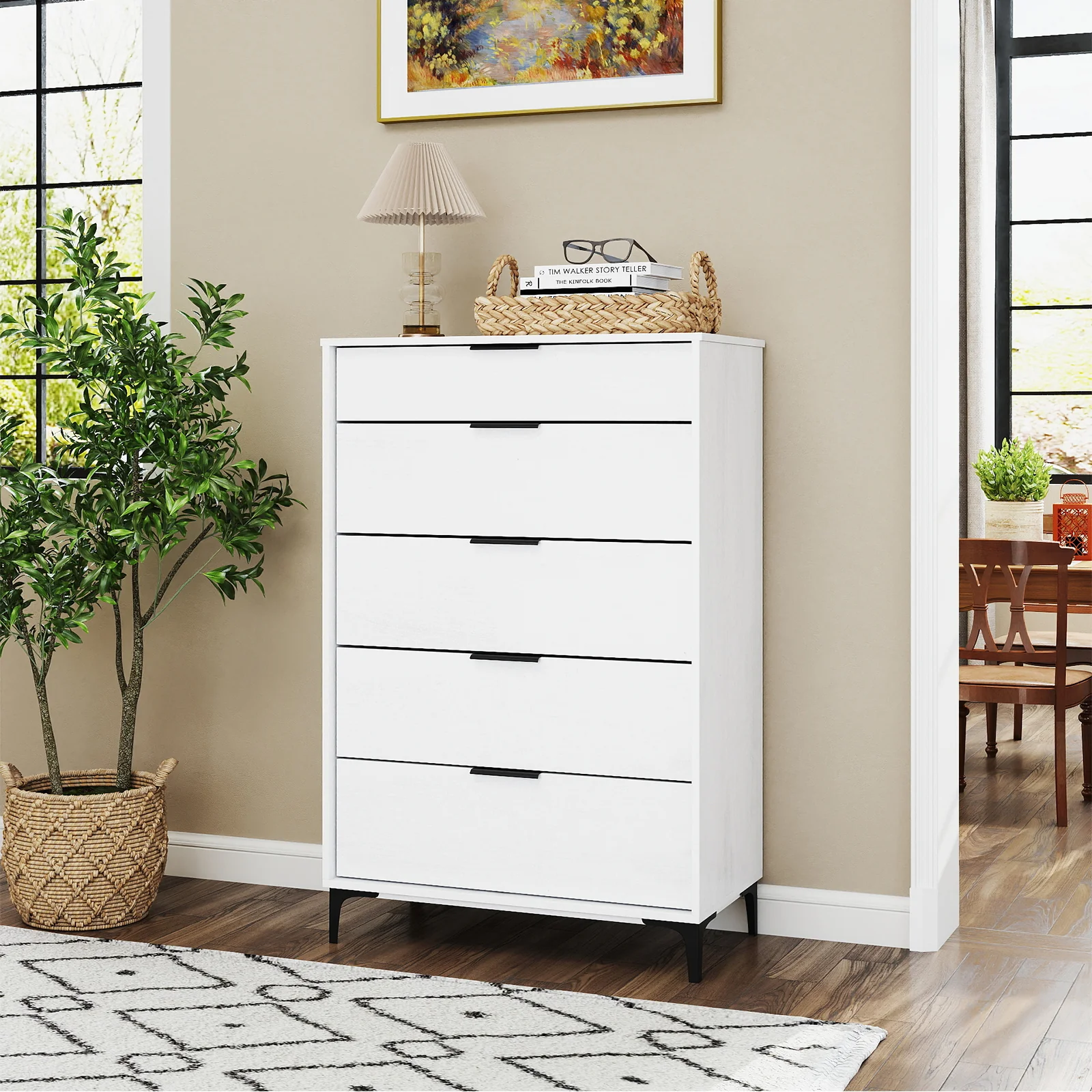 5-Drawer Dresser With Interlock System, White - Image 3