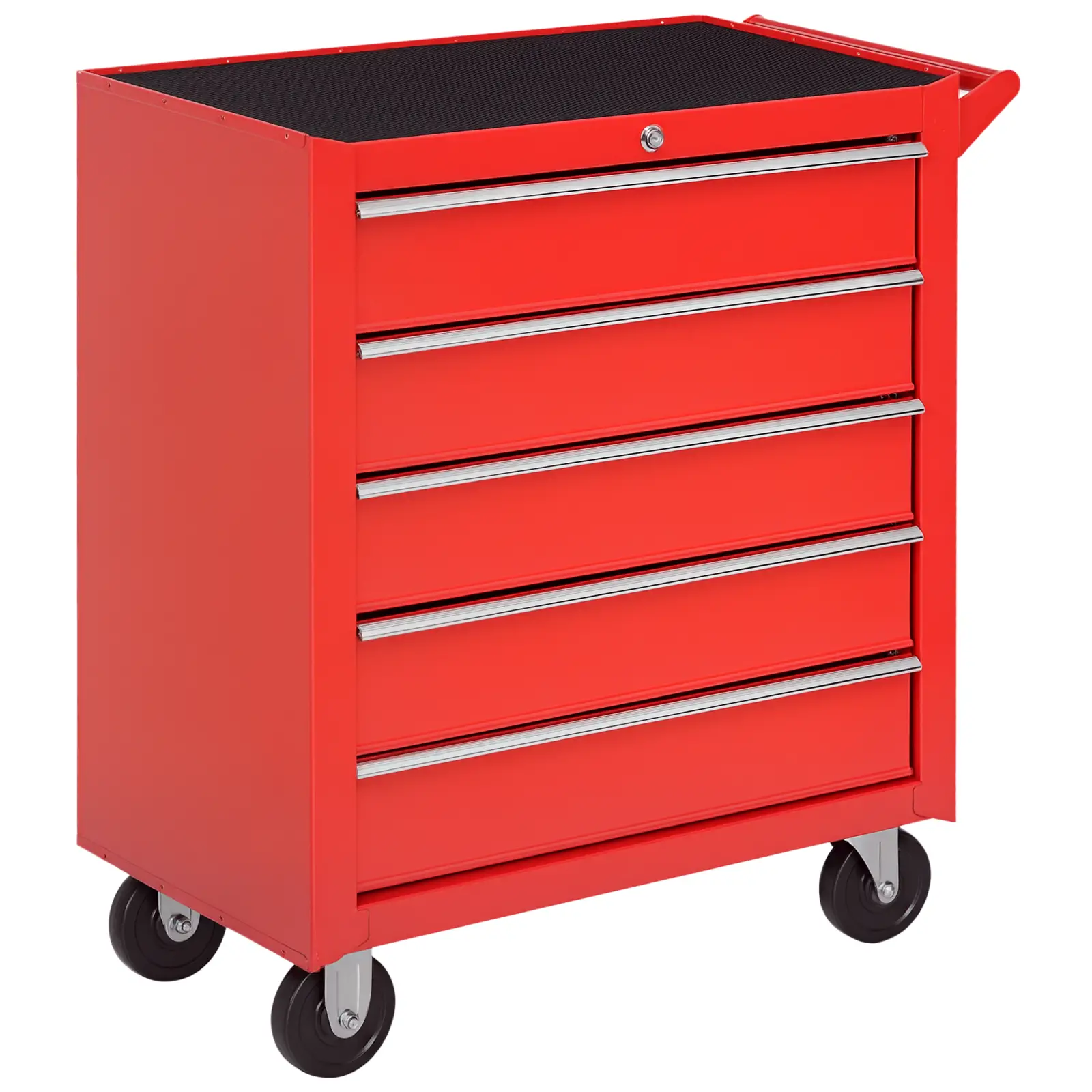 5 Drawer Roller Tool Chest, Mobile Lockable Toolbox, Red