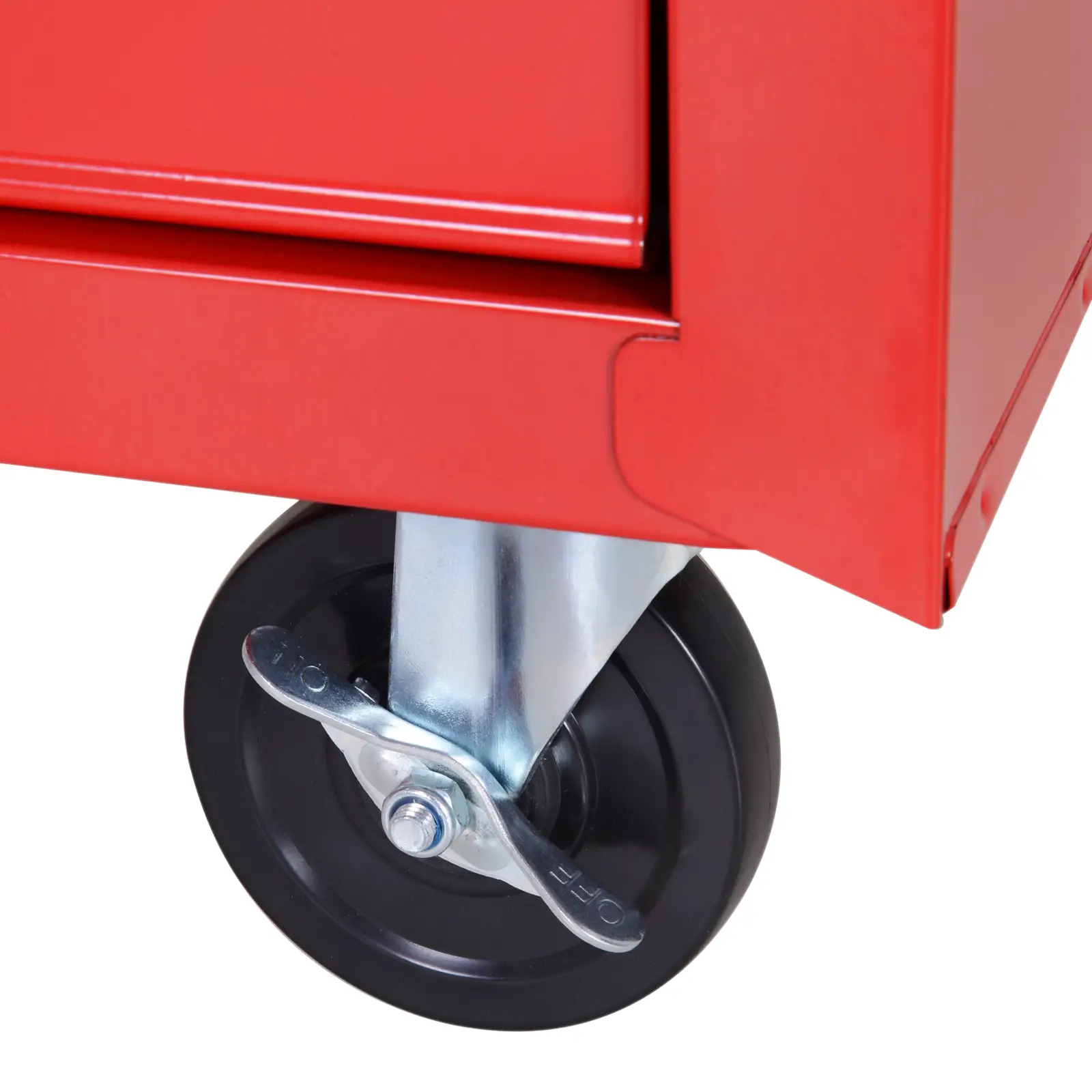 5 Drawer Roller Tool Chest, Mobile Lockable Toolbox, Red - Image 9