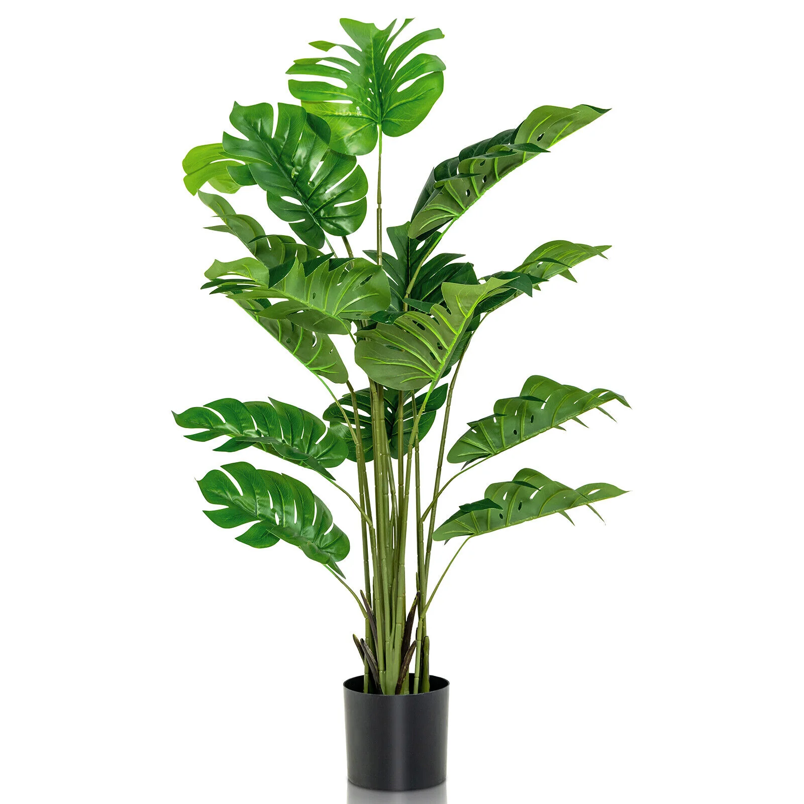 5 Feet Artificial Faux Monstera Deliciosa Plant, Green - Image 4