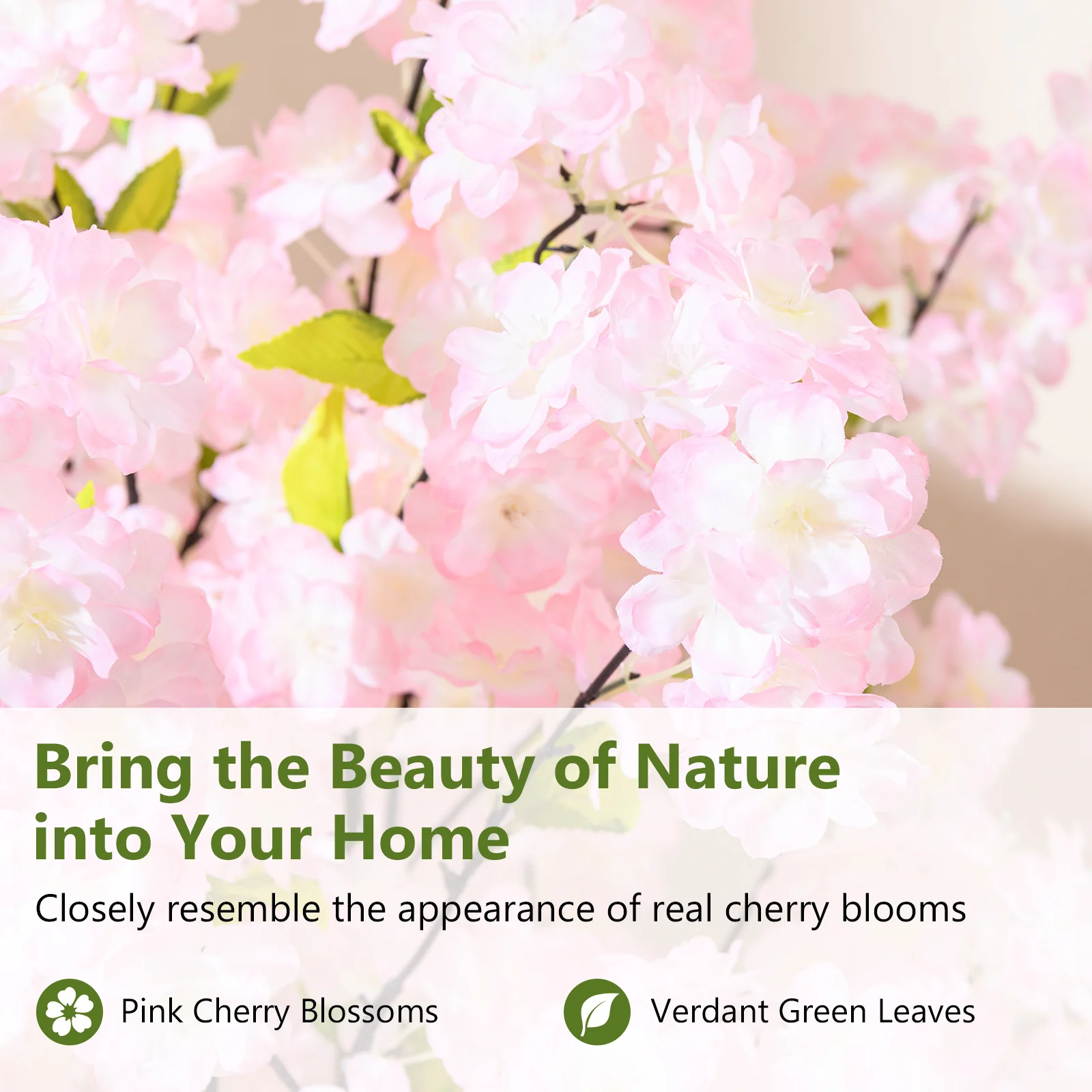 5 FT Artificial Cherry Blossom Tree, 1 Pack, Pink - Image 6