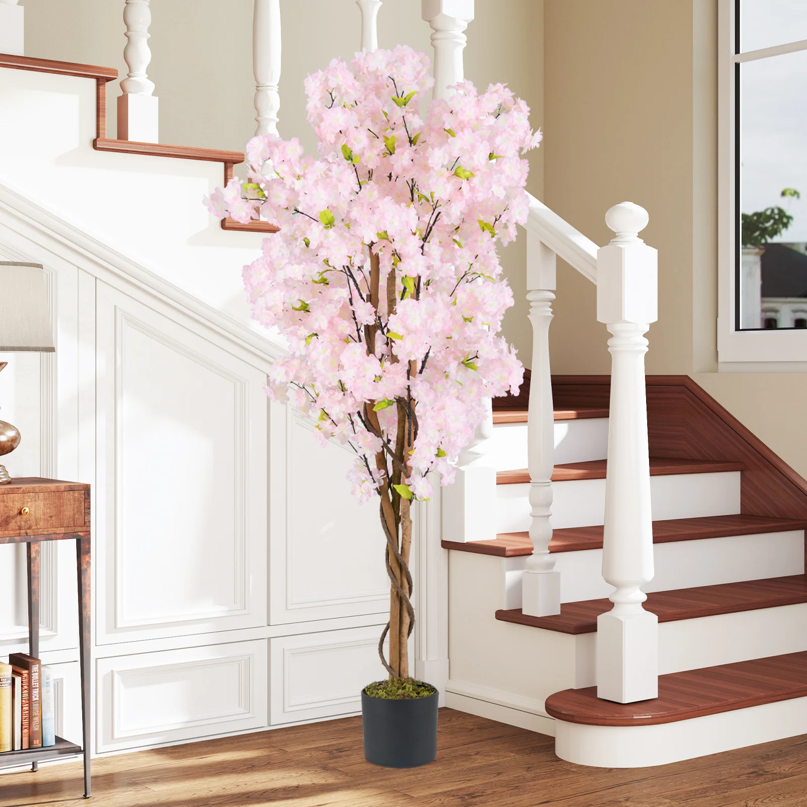 5 FT Artificial Cherry Blossom Tree, 2 Pack, Pink - Image 6