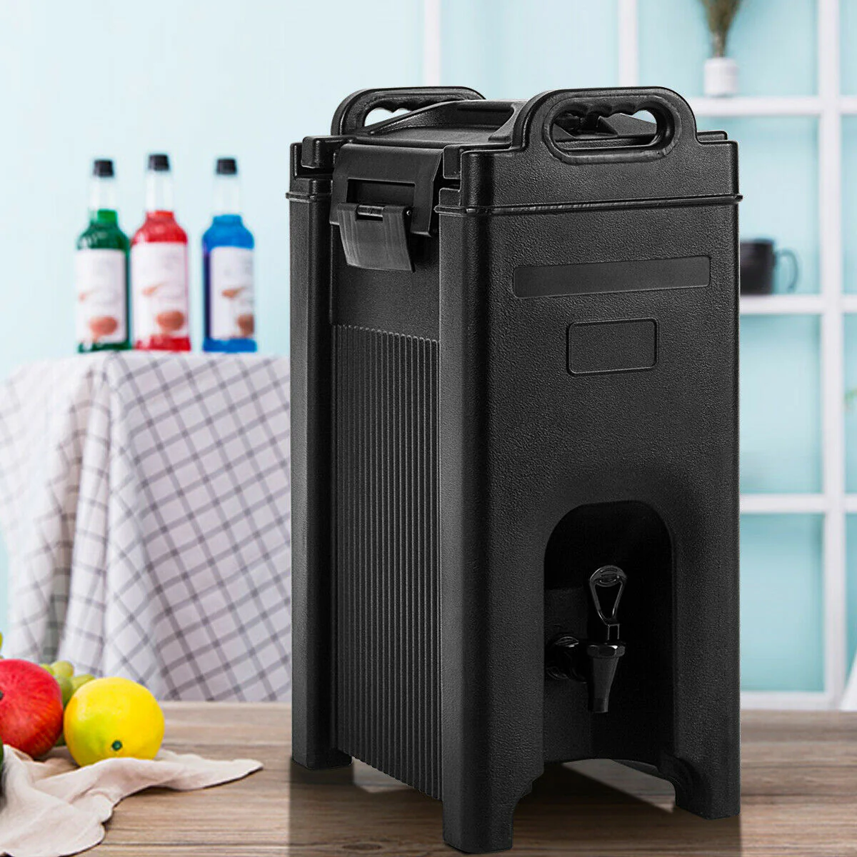 5 Gallon Insulated Beverage Server Dispenser, Black - Image 2