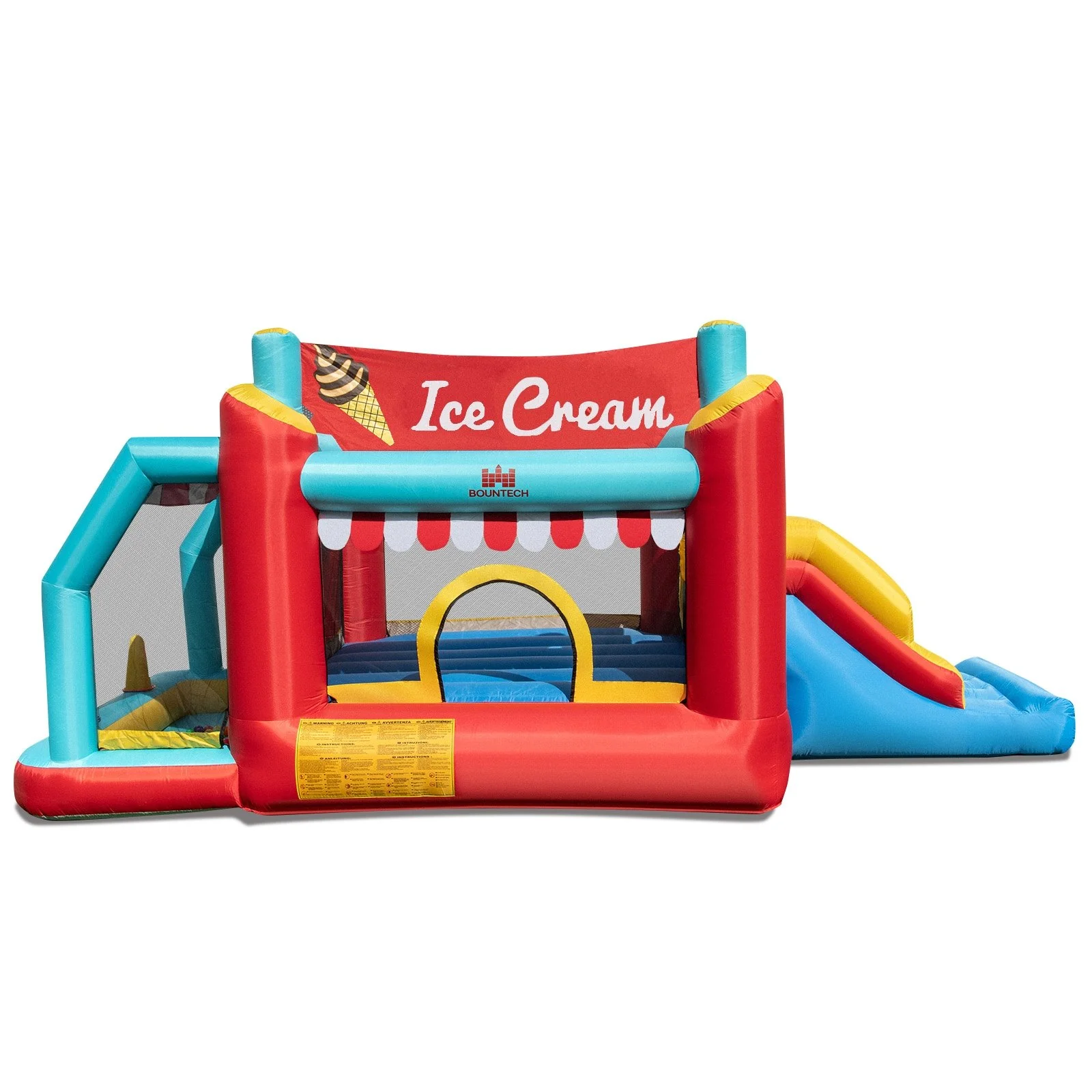 5-in-1 Inflatable Bounce House With Ball Pit, Slide, Multicolor - Image 4