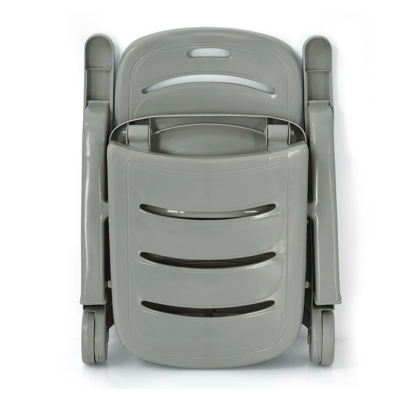 5 Position Adjustable Folding Lounger Chaise Chair, Gray - Image 6
