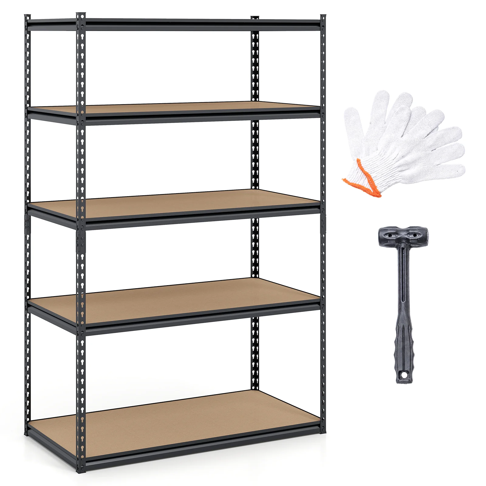 5-Tier Garage Shelving, 2200 LBS Heavy Duty Adjustable Utility Rack