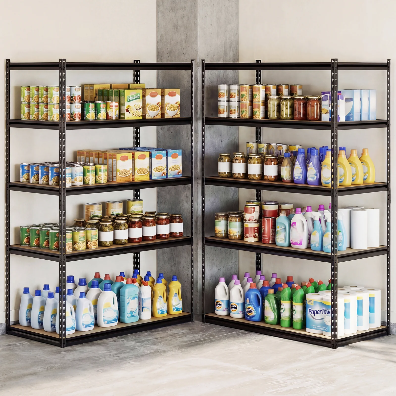 5-Tier Garage Shelving, 2200 LBS Heavy Duty Adjustable Utility Rack - Image 3